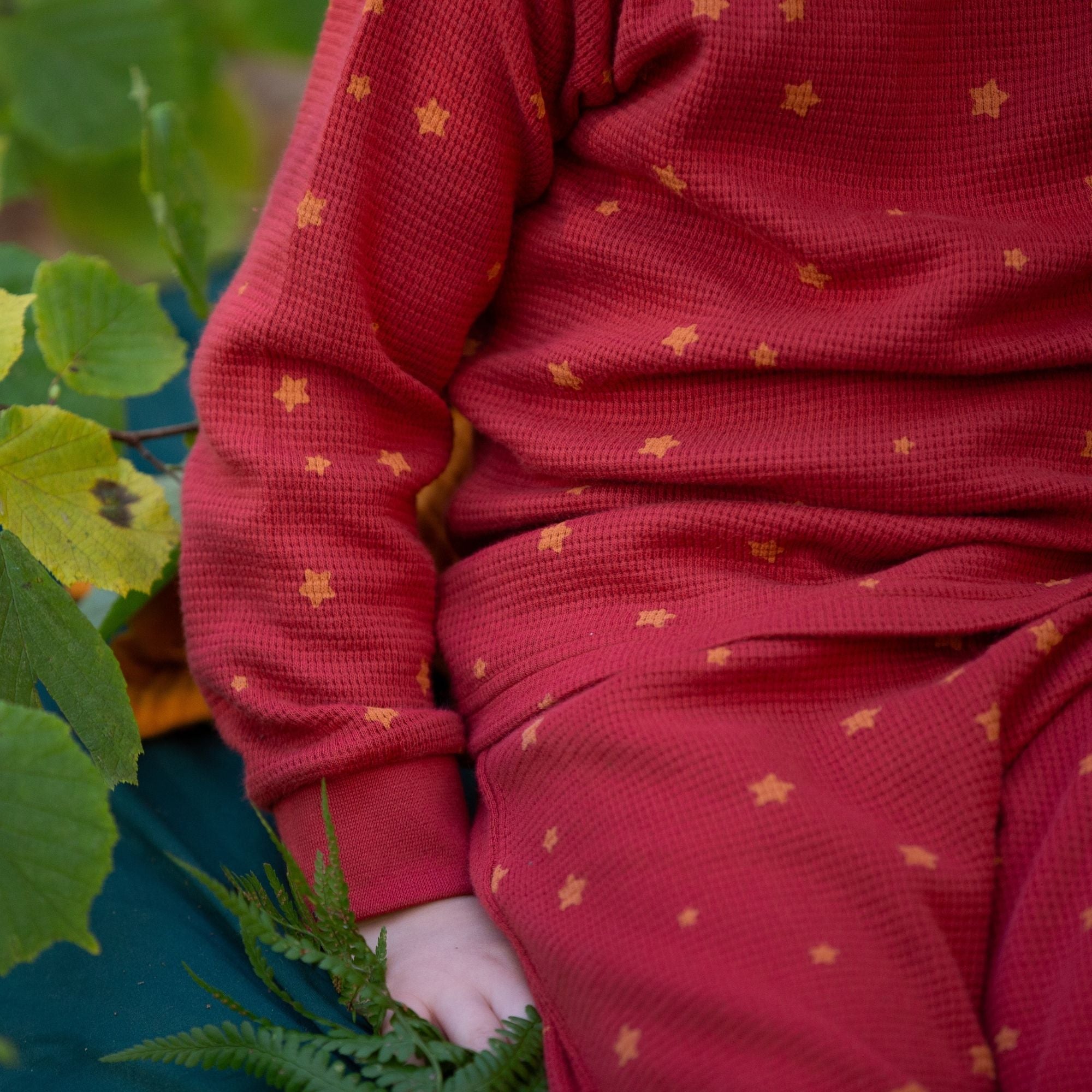 Hazelnut Stars Organic Waffle Pyjamas NOT AVAILABLE for USA/AUS/CAN