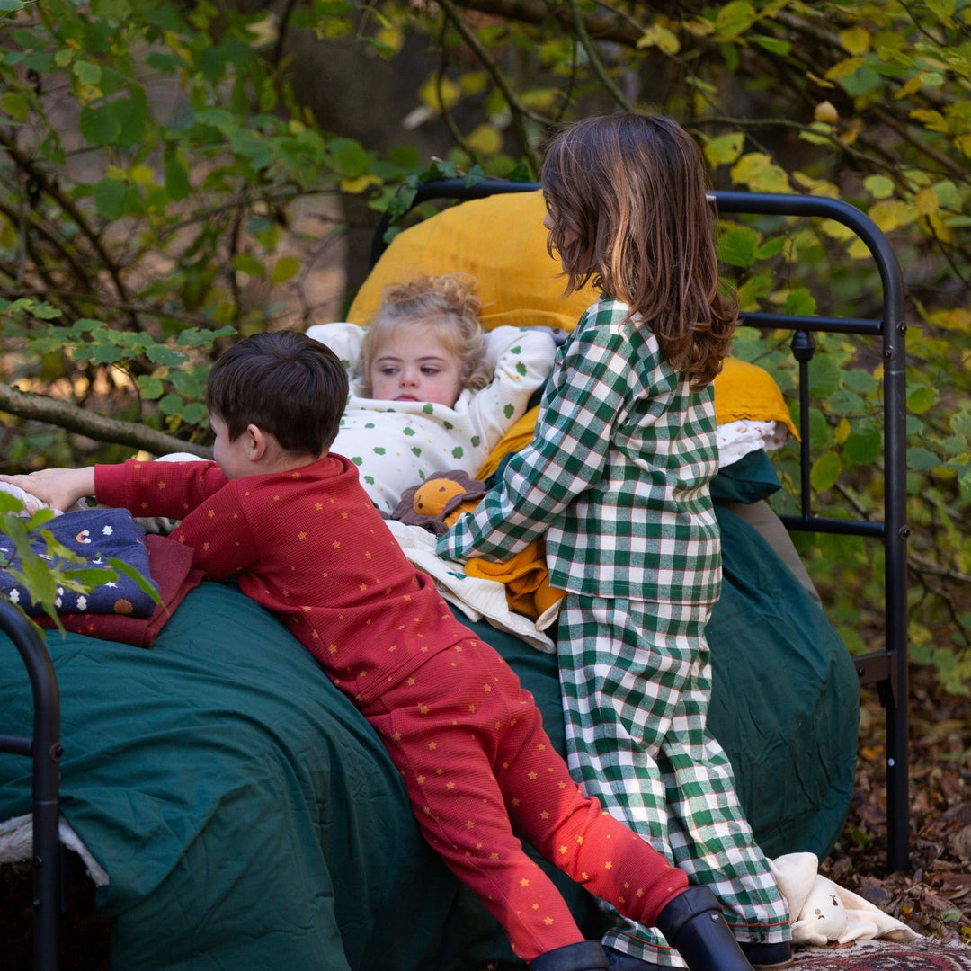 Hazelnut Stars Organic Waffle Pyjamas