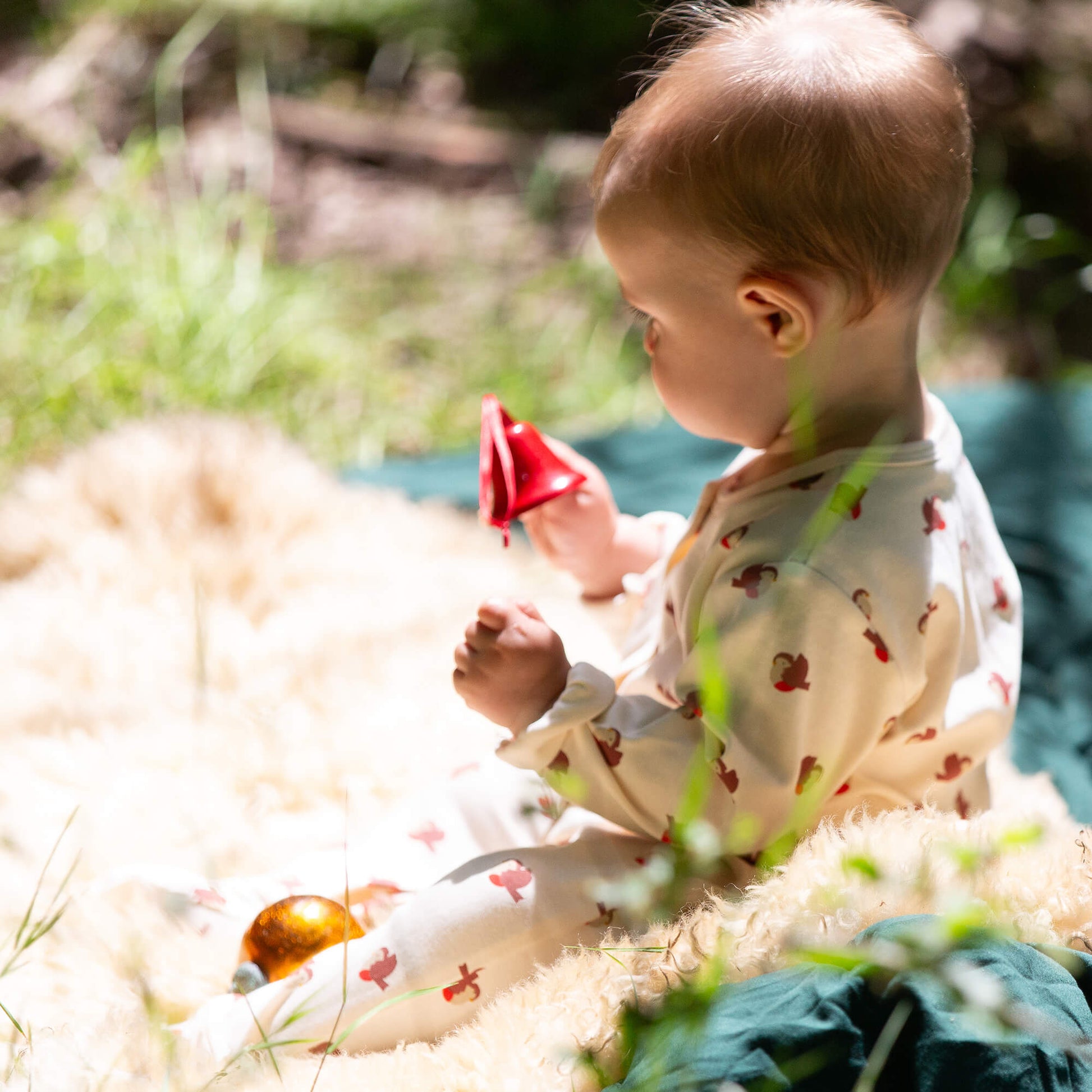 Little Robin Organic Babygrow Cream / 12-18m