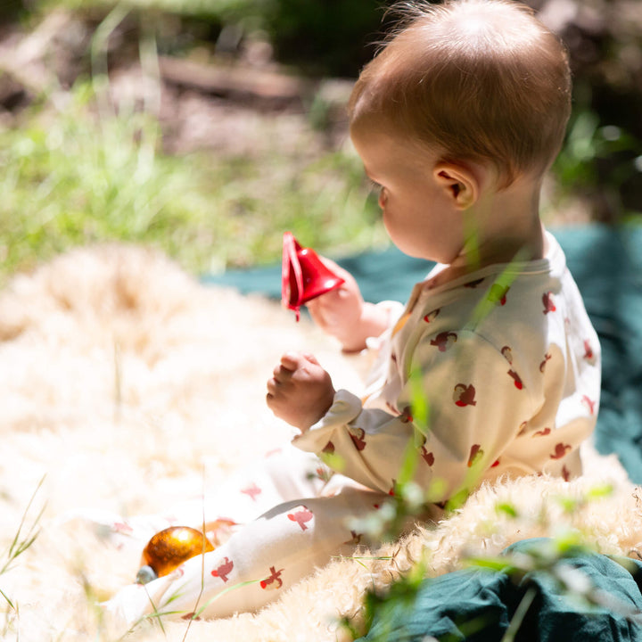 Little Robin Organic Babygrow Cream / 12-18m
