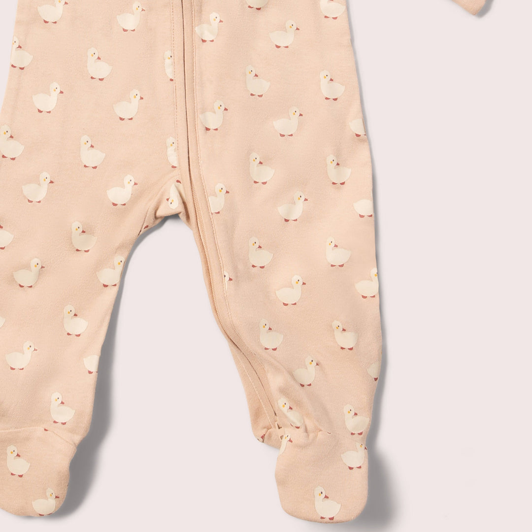 Puddle Ducks Zip Organic Babygrow