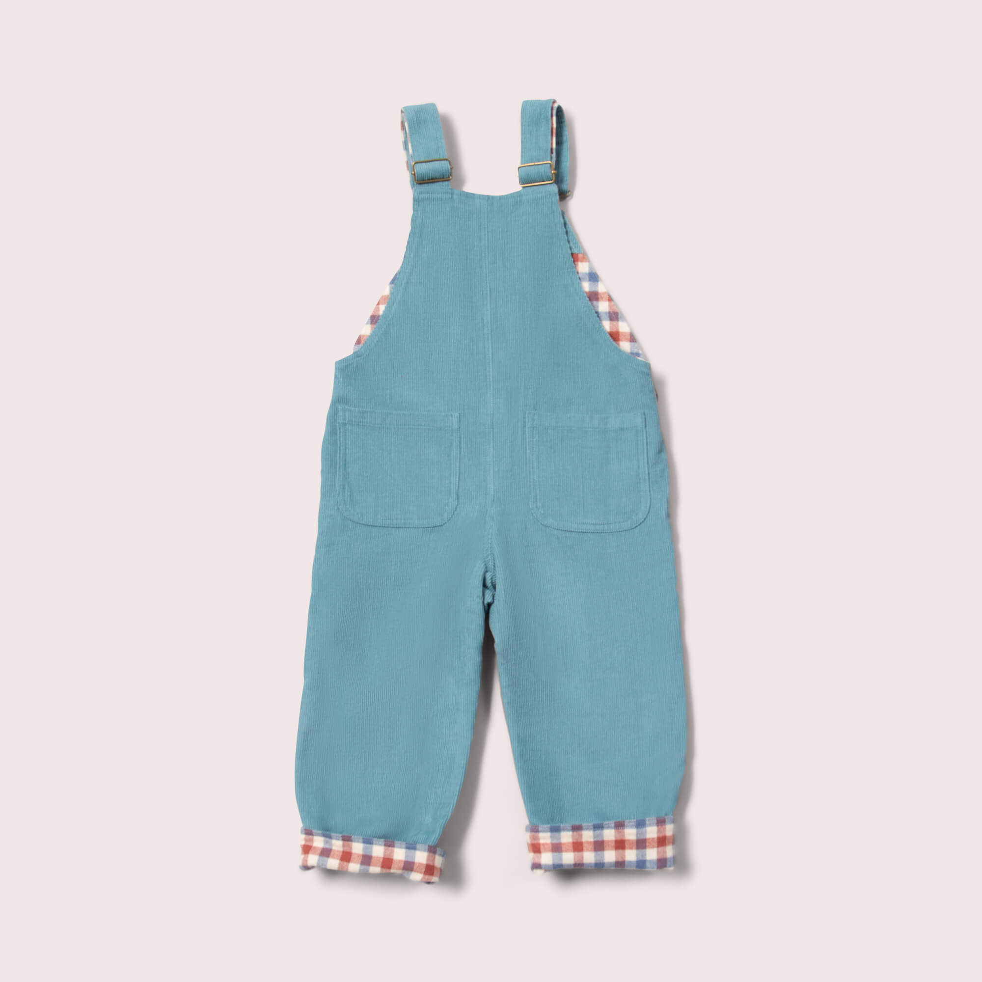 Pale Blue Lined Corduroy Dungarees