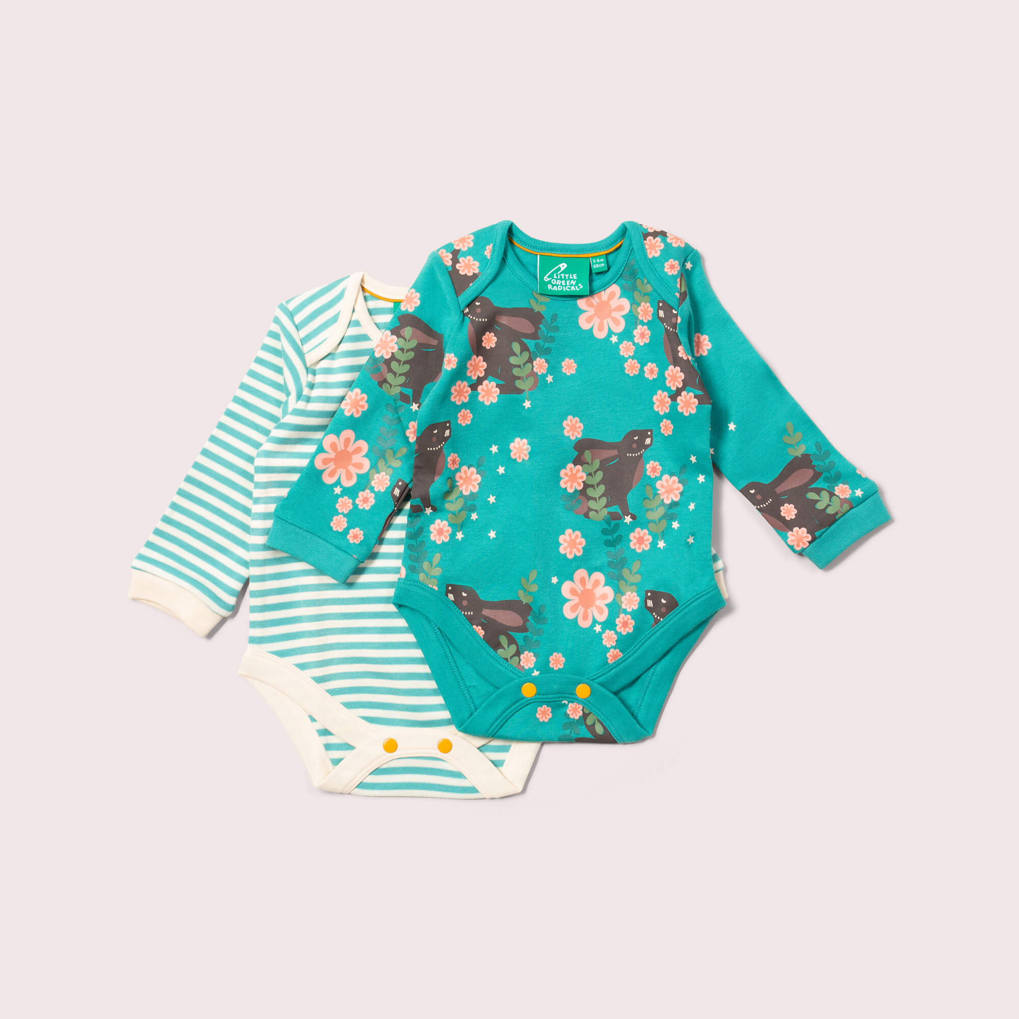 Winter Rabbits Baby Bodysuit 2 Pack
