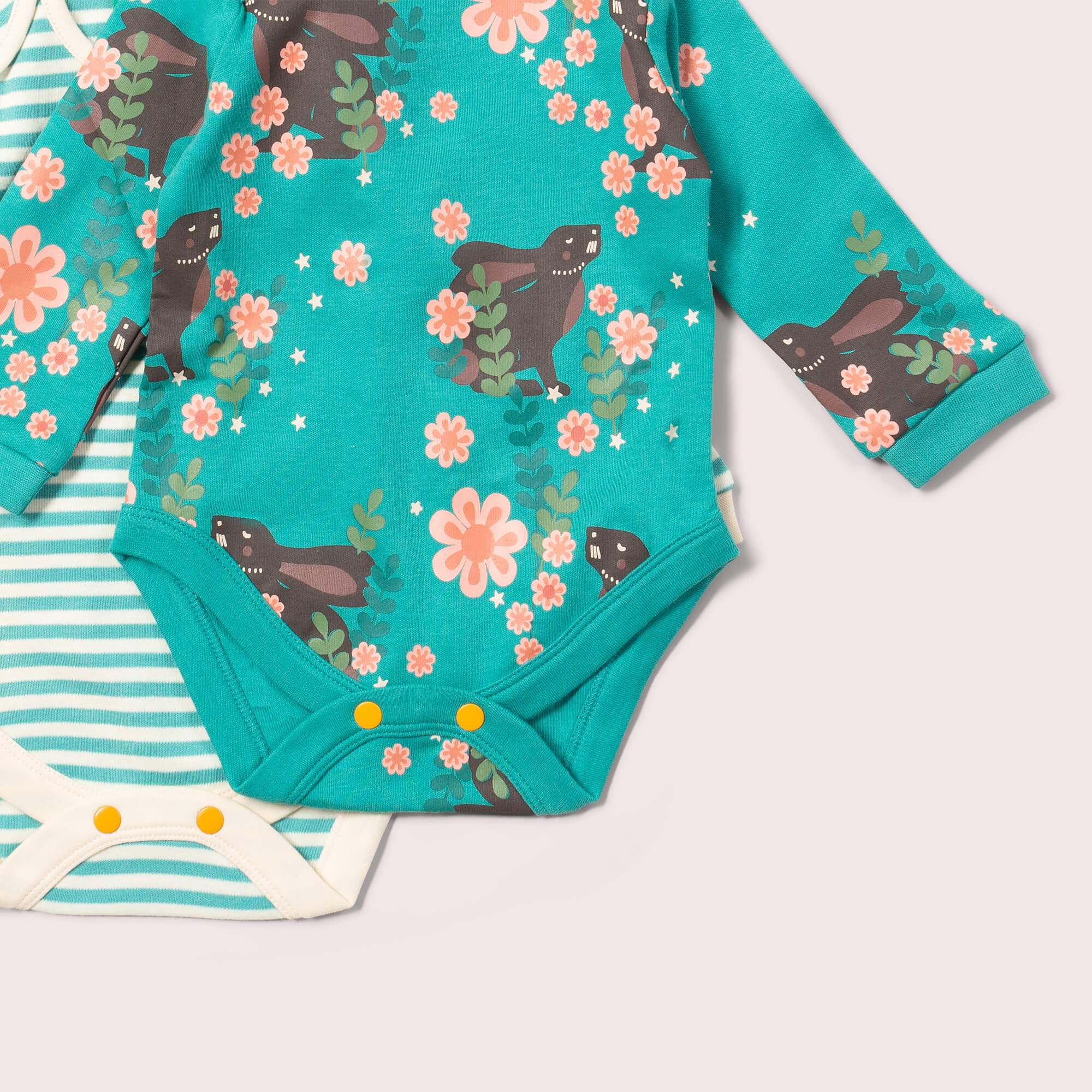 Winter Rabbits Baby Bodysuit 2 Pack