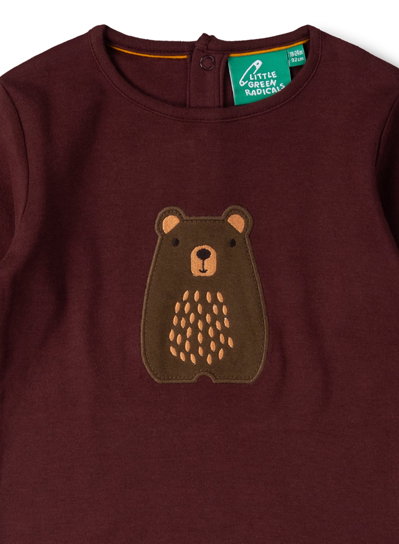 Teddy Bear Applique Long Sleeve T-Shirt