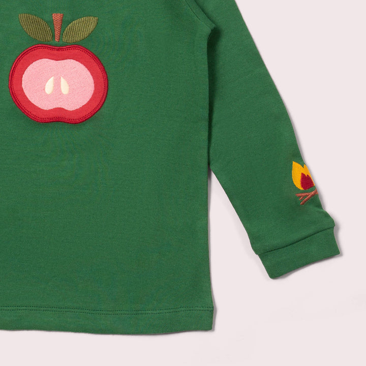 Red Apple Applique Long Sleeve T-Shirt