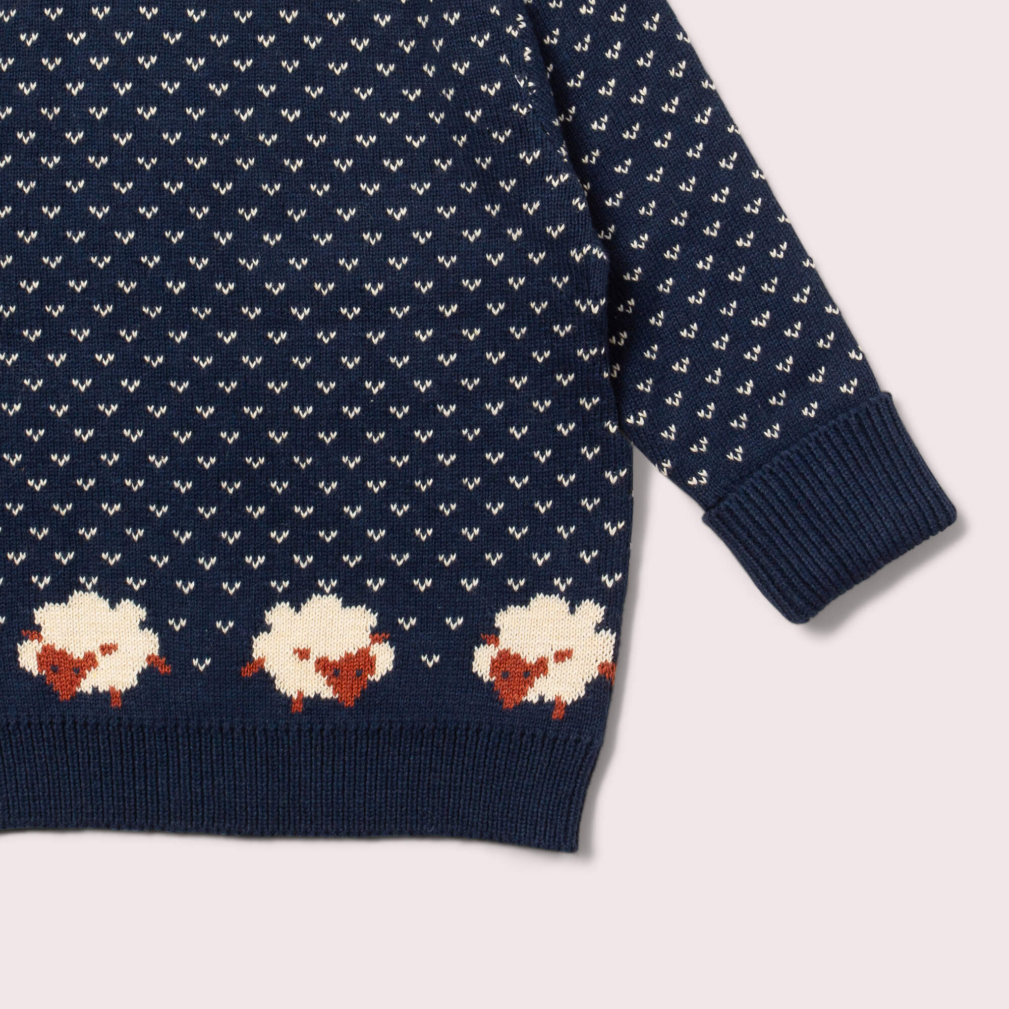 Navy Sheep Snuggly Knitted Jumper