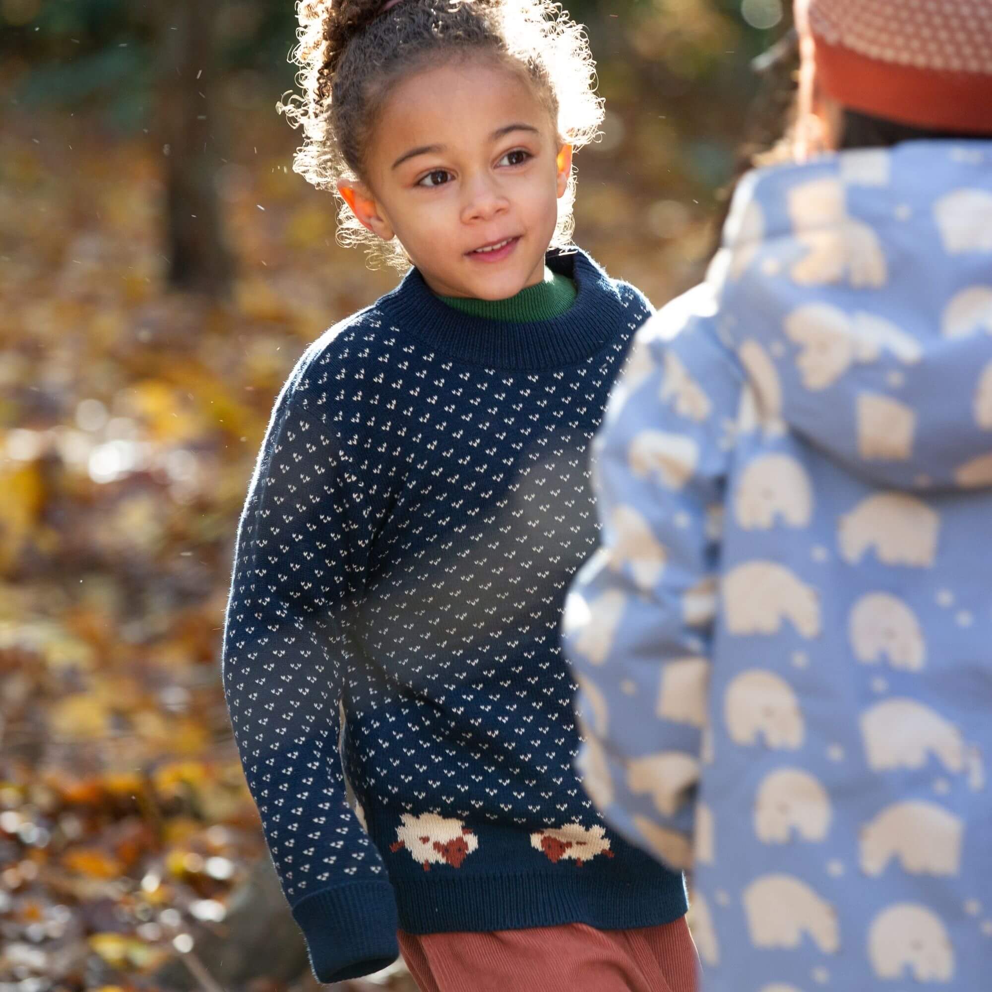 Navy Sheep Snuggly Knitted Jumper