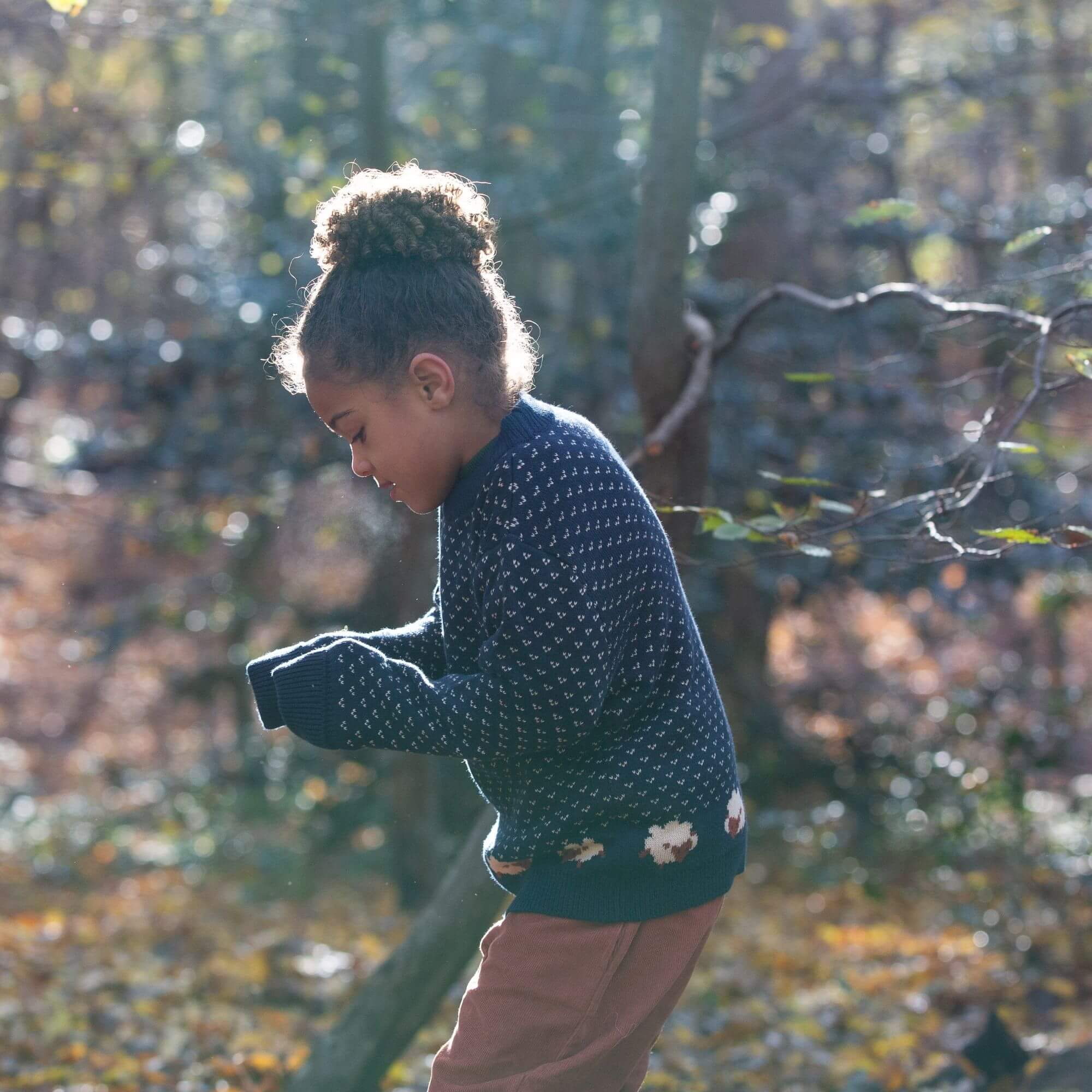 Navy Sheep Snuggly Knitted Jumper