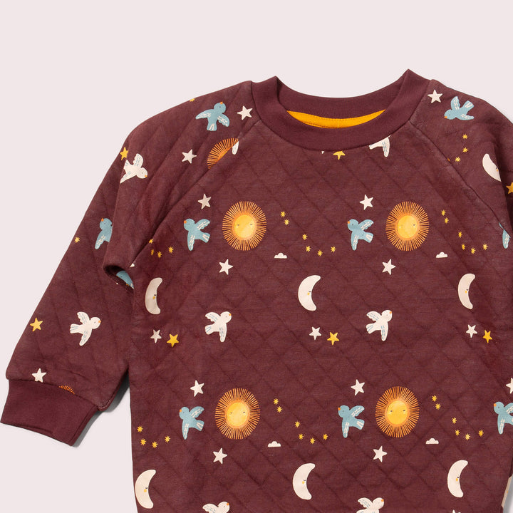 Flying Birds Quilted Sweatshirt