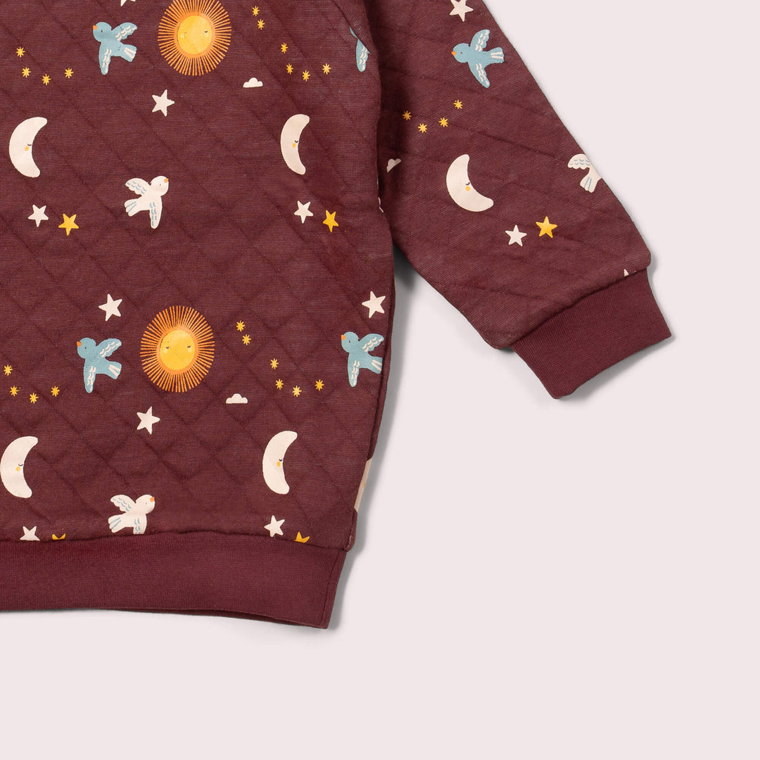 Flying Birds Quilted Sweatshirt