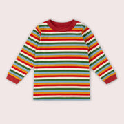 Autumn Rainbow Striped Long Sleeve T-Shirt