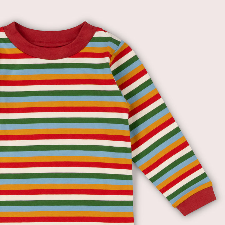 Autumn Rainbow Striped Long Sleeve T-Shirt