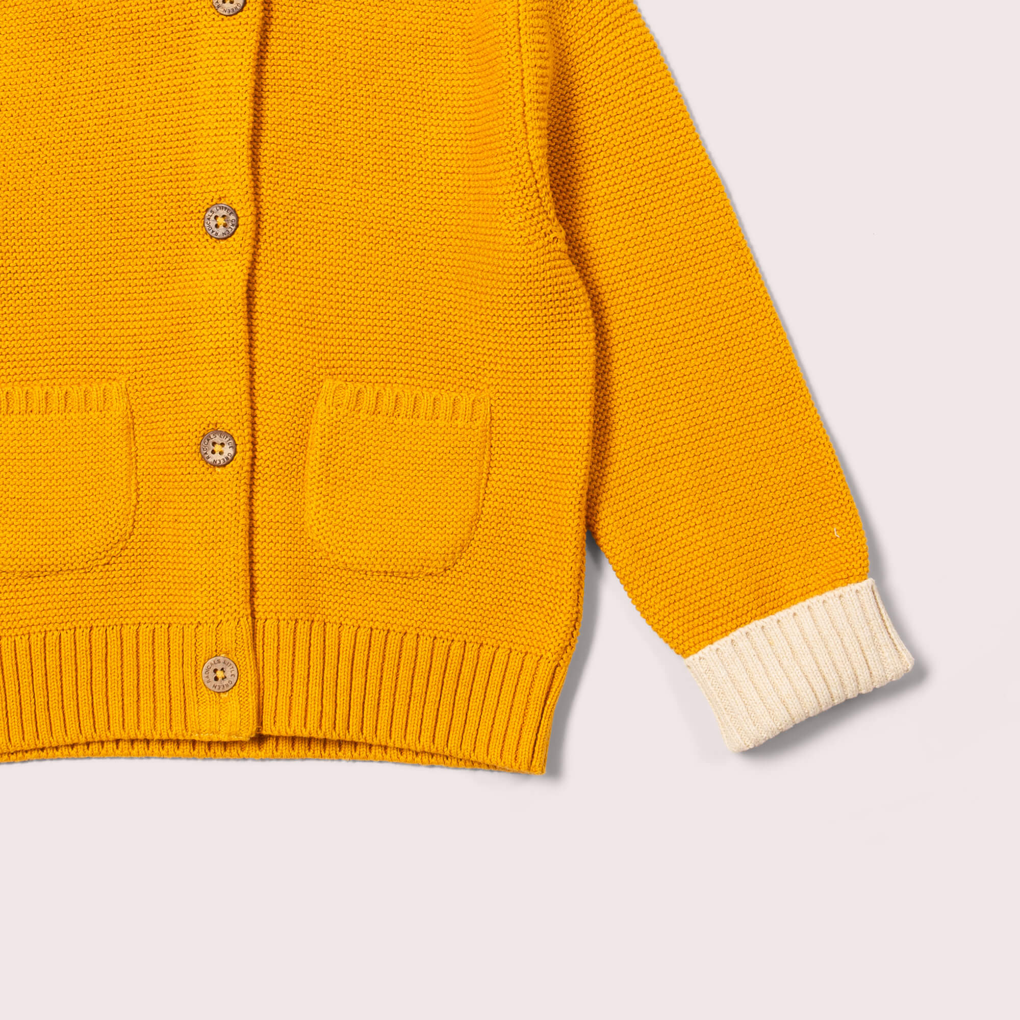 Gold Hooded Snuggly Knitted Cardigan