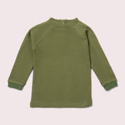 Chive Waffle Long Sleeve Cosy Top