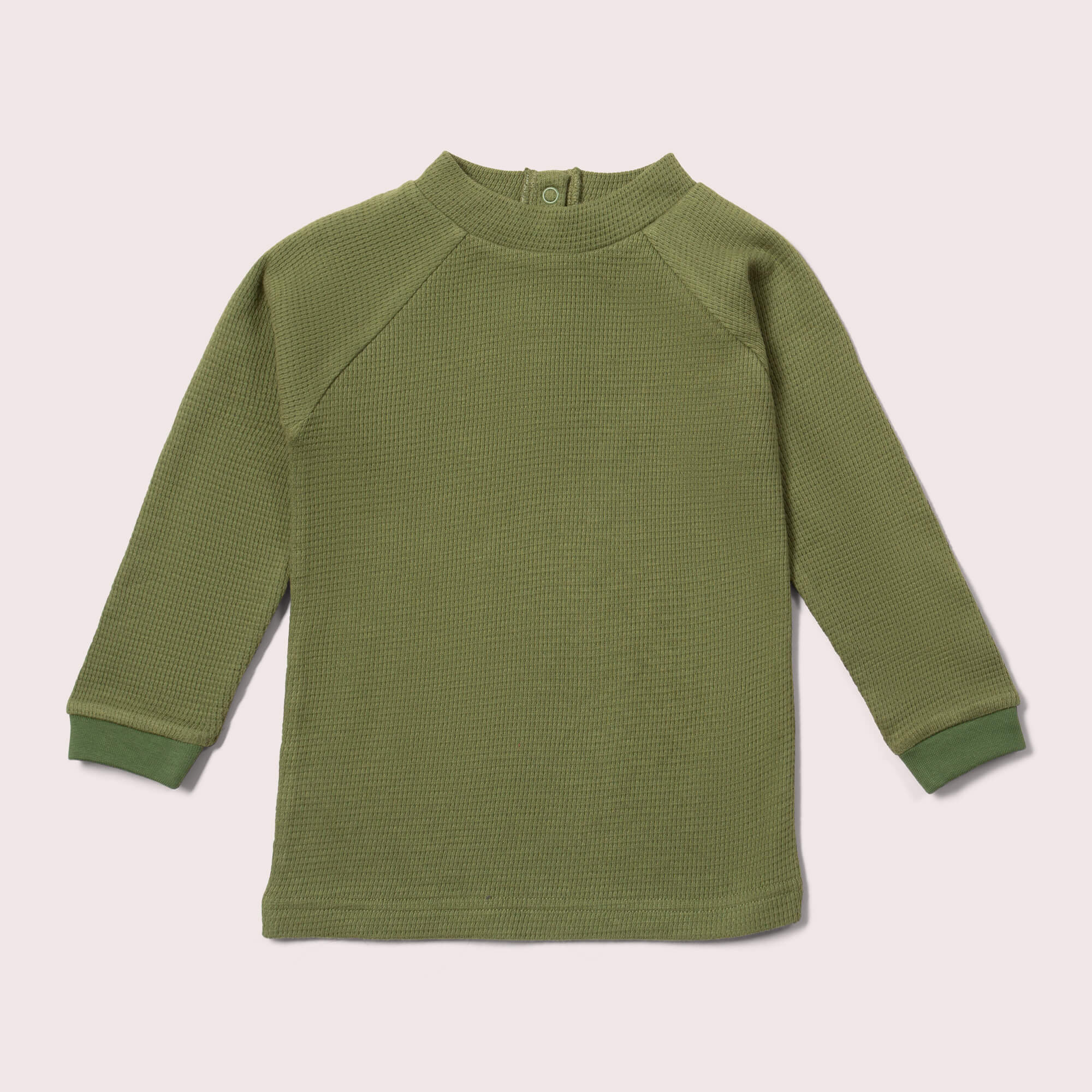 Chive Waffle Long Sleeve Cosy Top