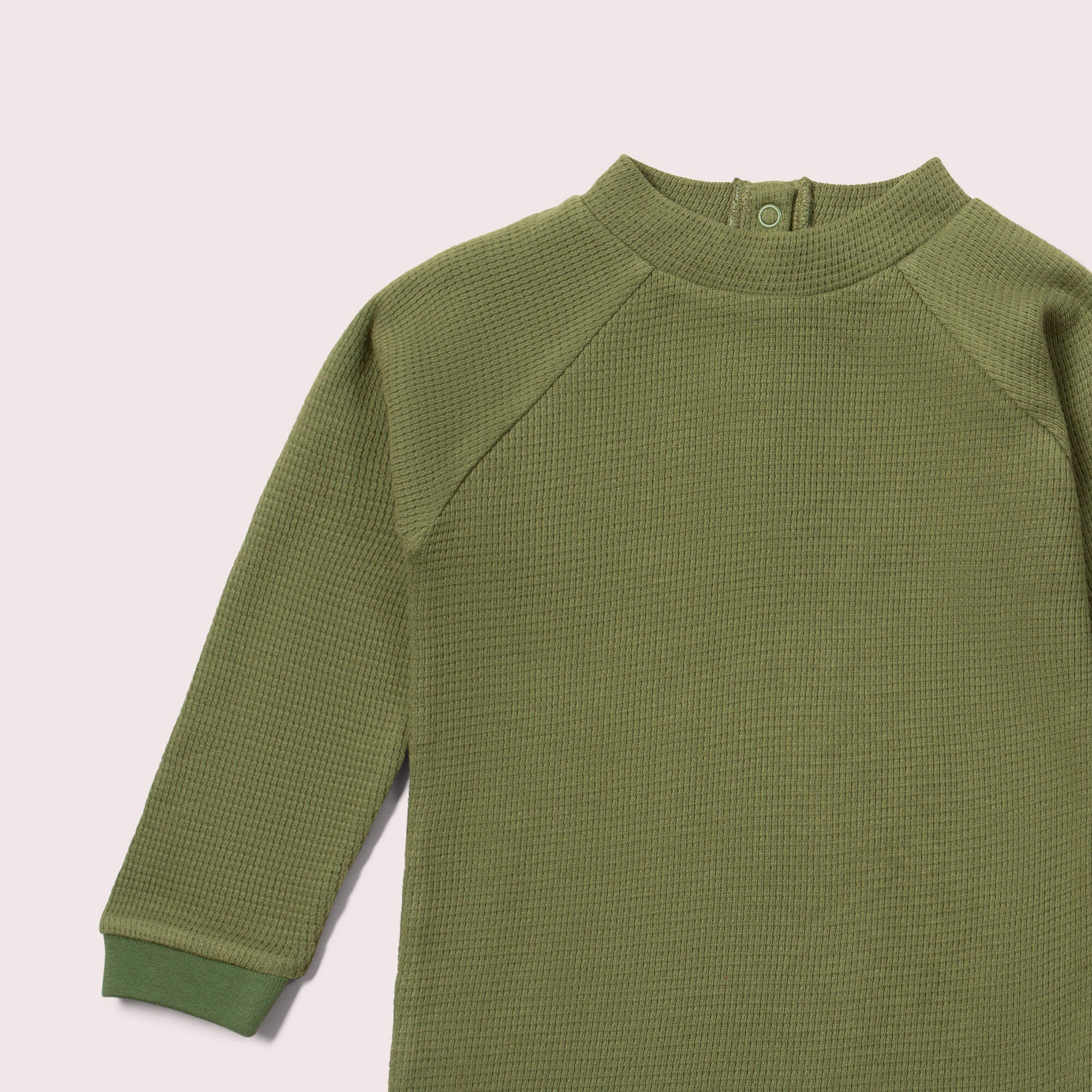 Chive Waffle Long Sleeve Cosy Top