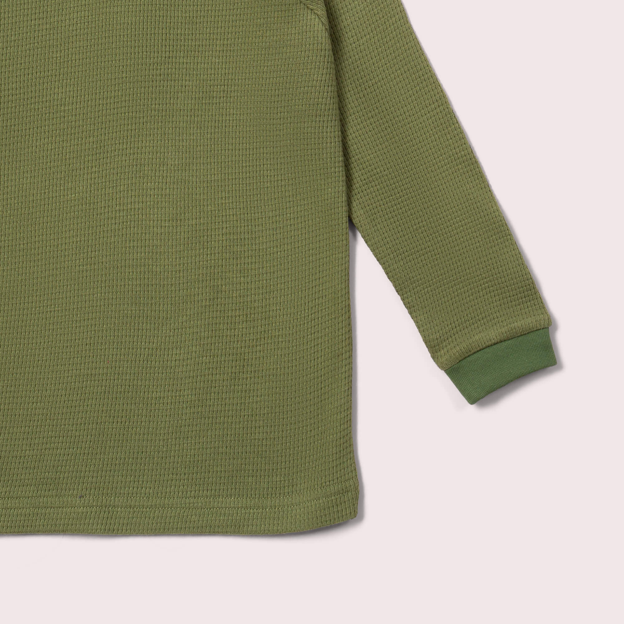 Chive Waffle Long Sleeve Cosy Top