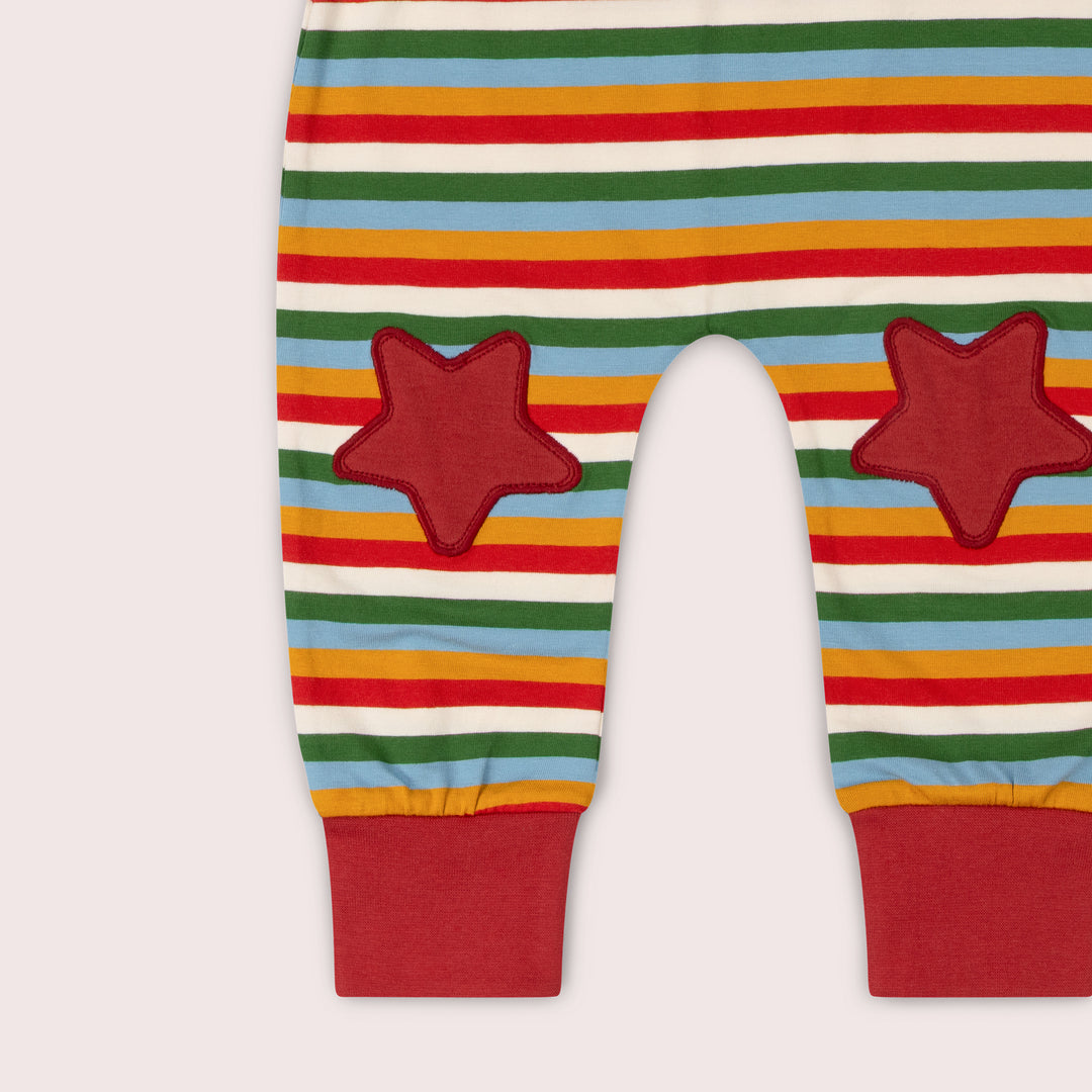 Rainbow Striped Knee Patch Joggers