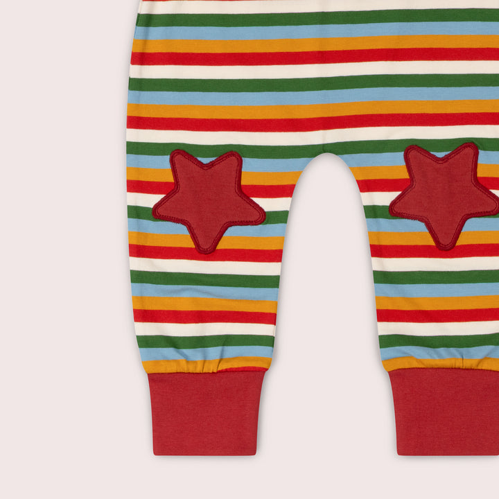 Rainbow Striped Knee Patch Joggers
