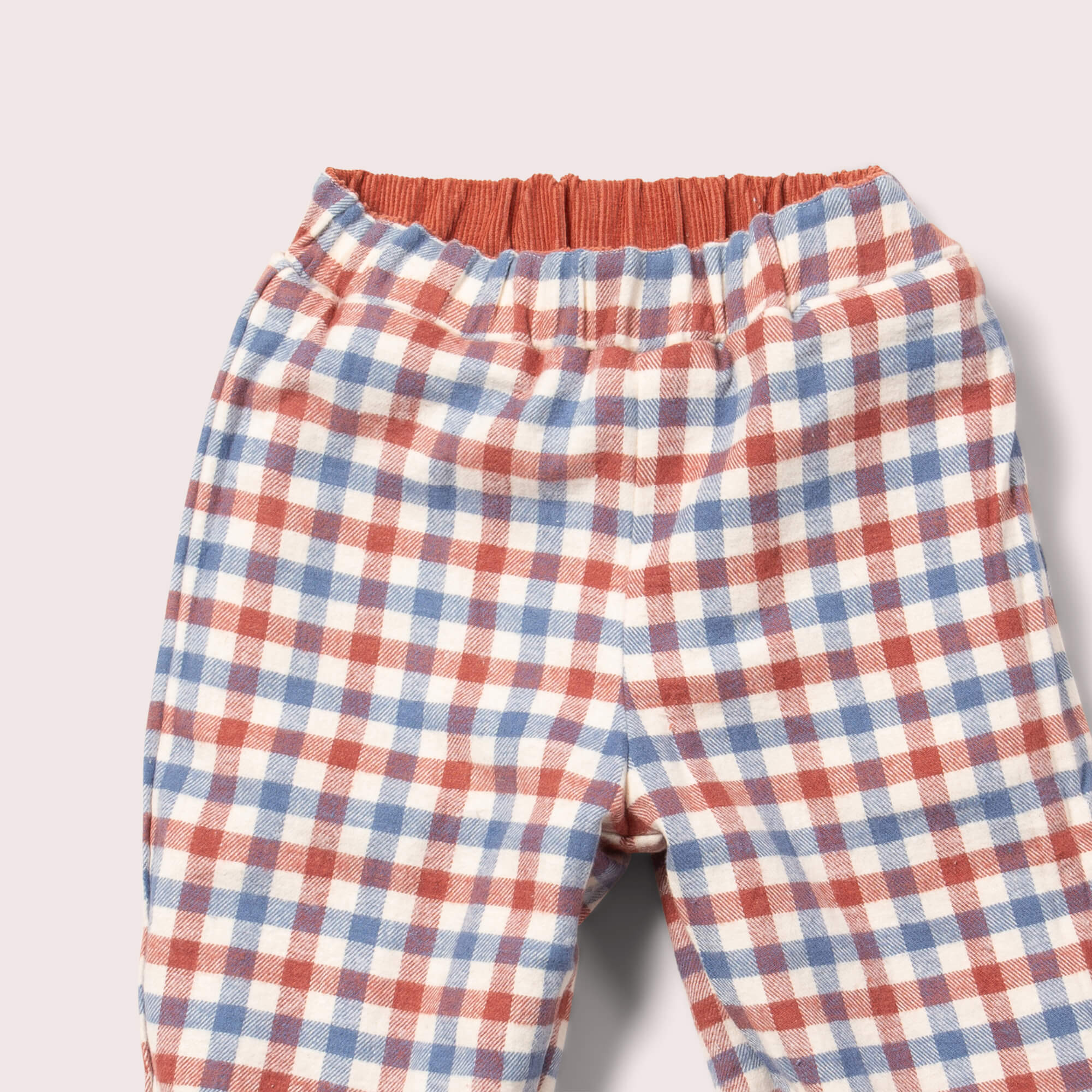 Ginger Check Reversible Pull On Trousers