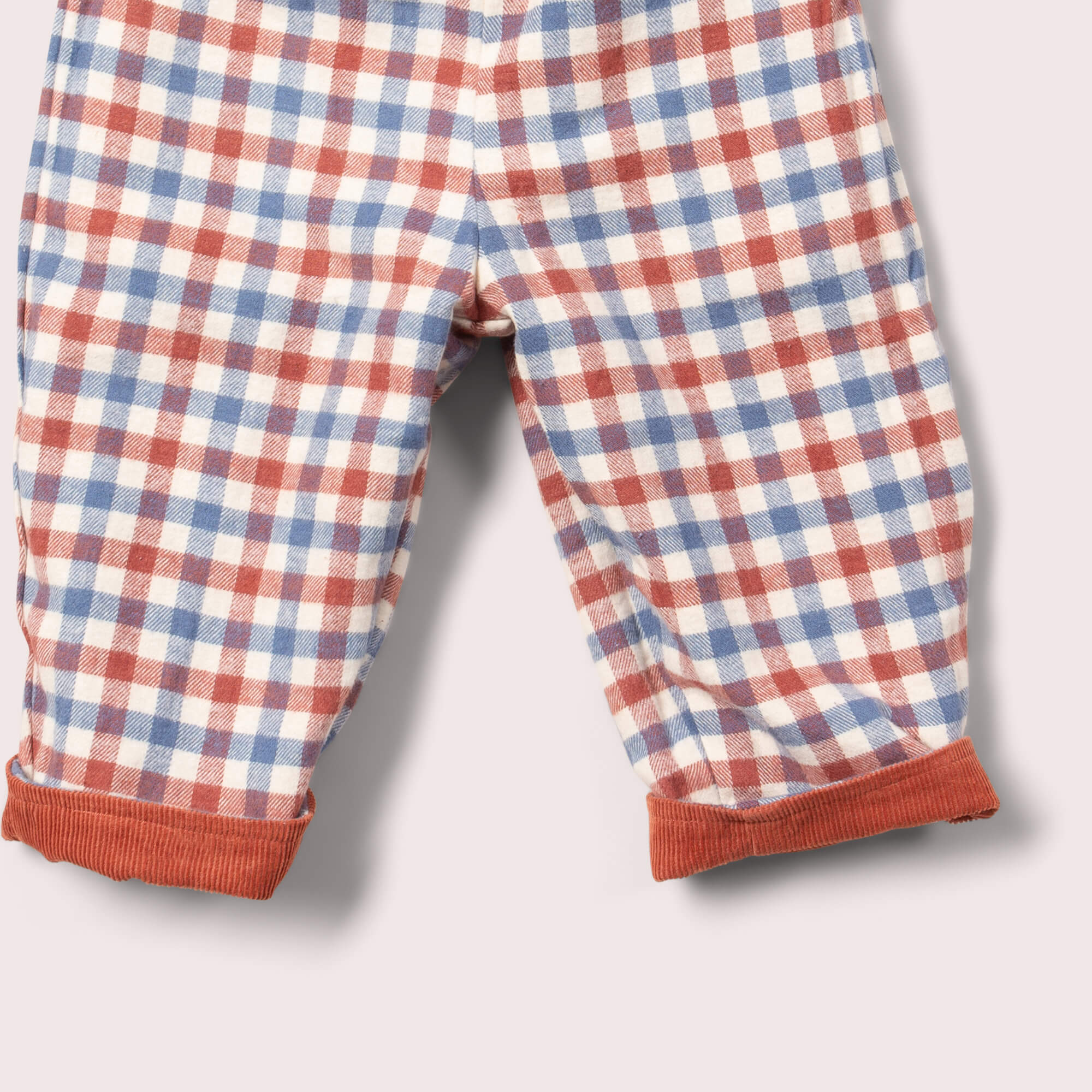 Ginger Check Reversible Pull On Trousers