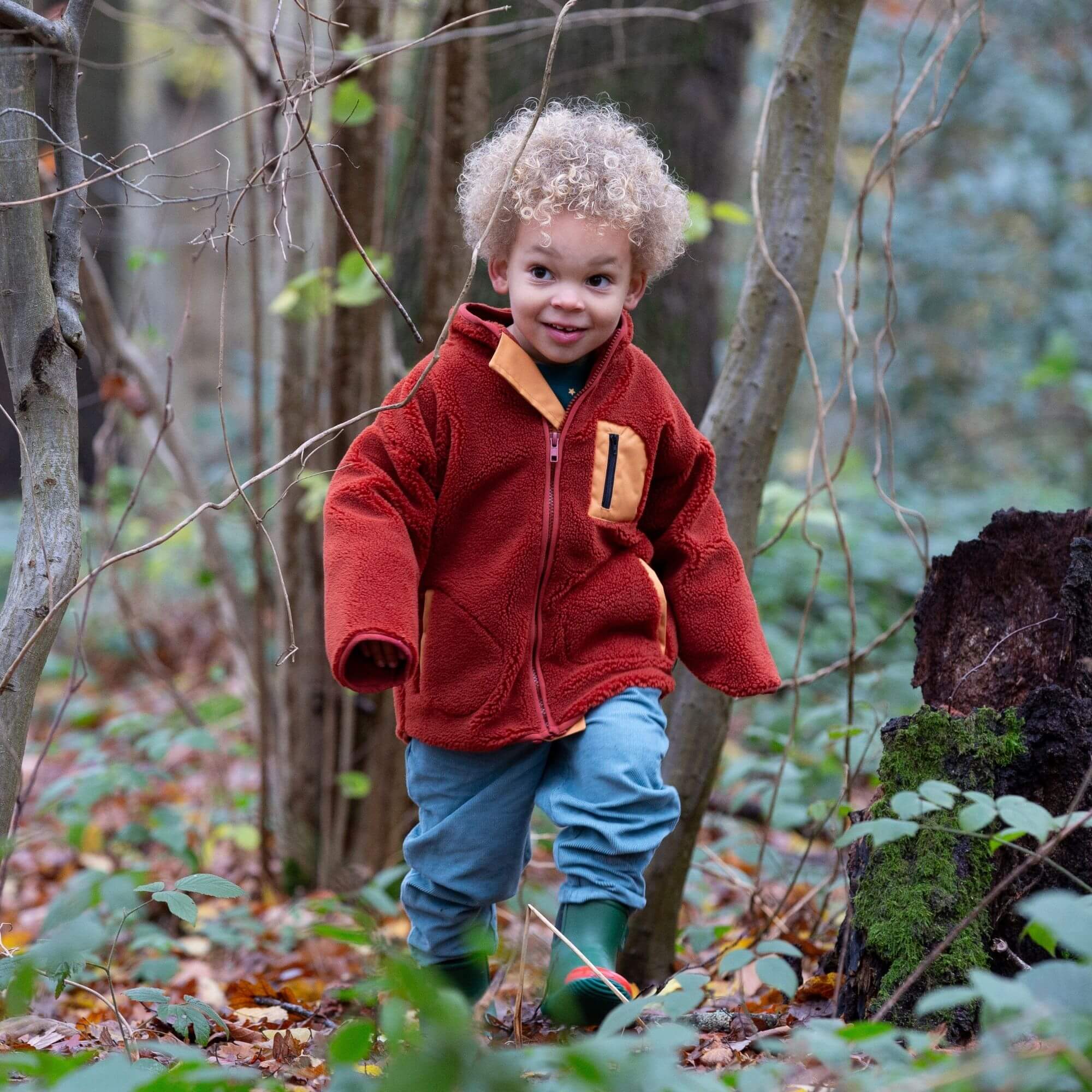 Ginger Zip Up Cosy Recycled Fleece Jacket