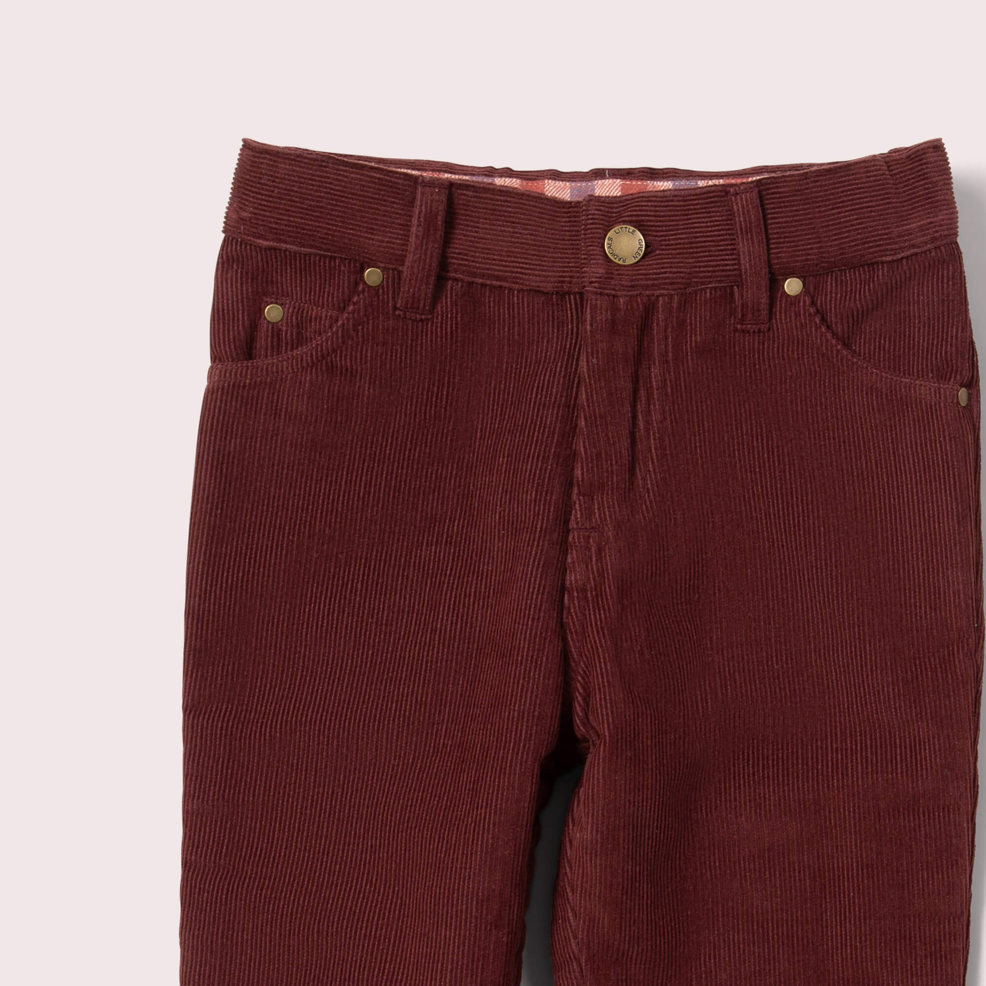 Chocolate Corduroy 
Lined Adventure Jeans