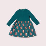 Red Foxes Long Sleeve Twirler Dress
