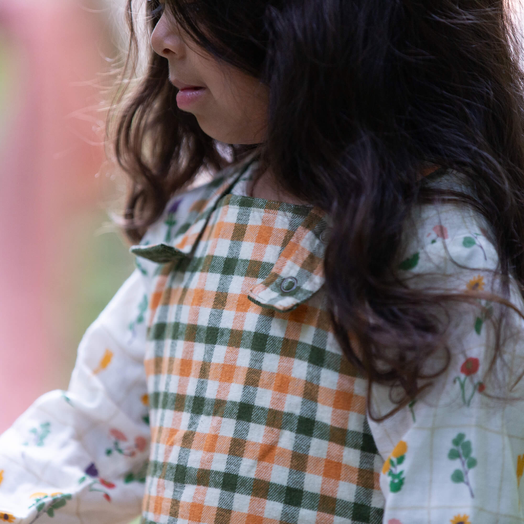 Chive Classic Reversible Pinafore Dress Green / 7-8y