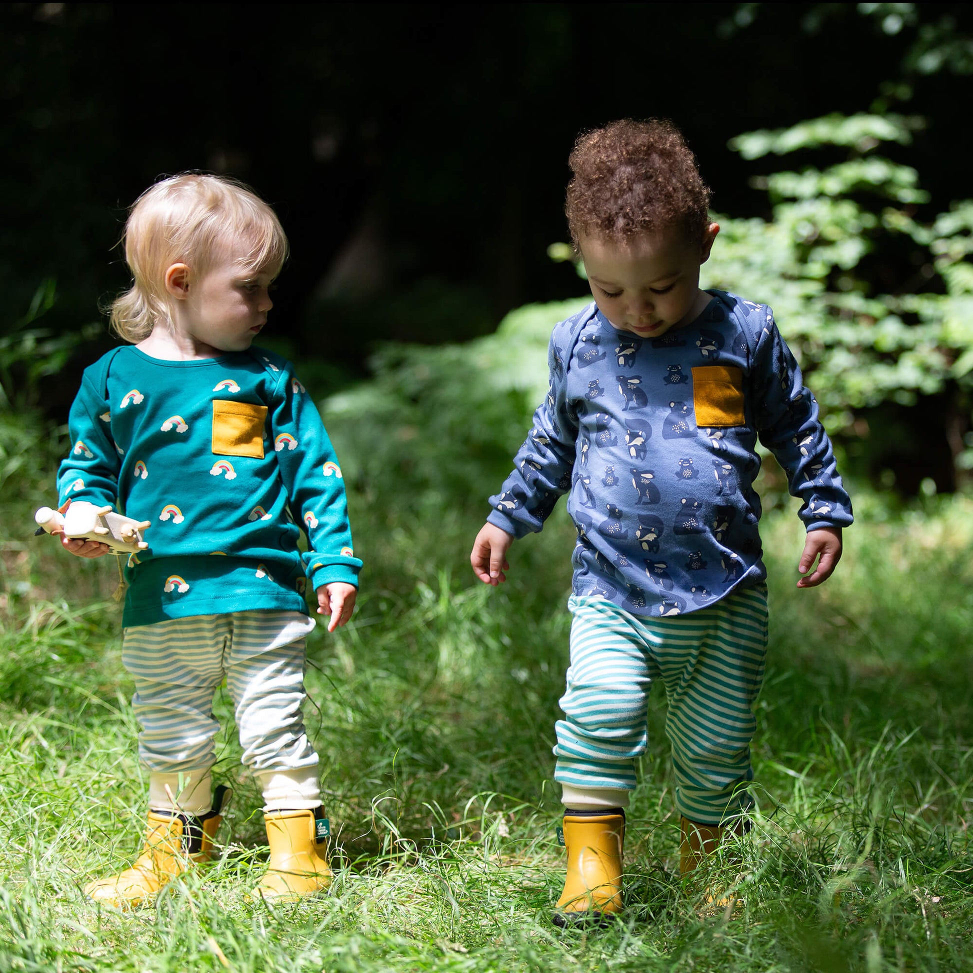 Midnight Animals Organic T-Shirt & Jogger Playset Blue / 4-5y