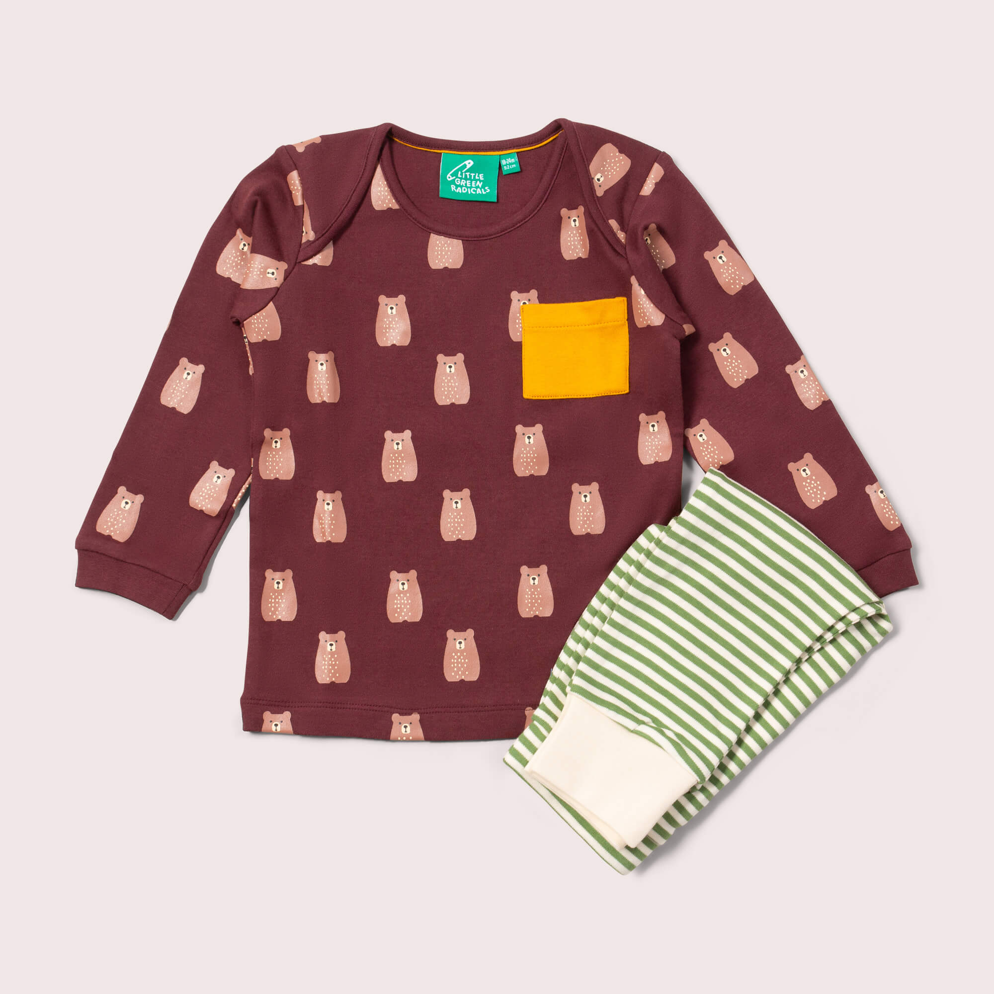 Brown Bears Organic T-Shirt & Jogger Playset