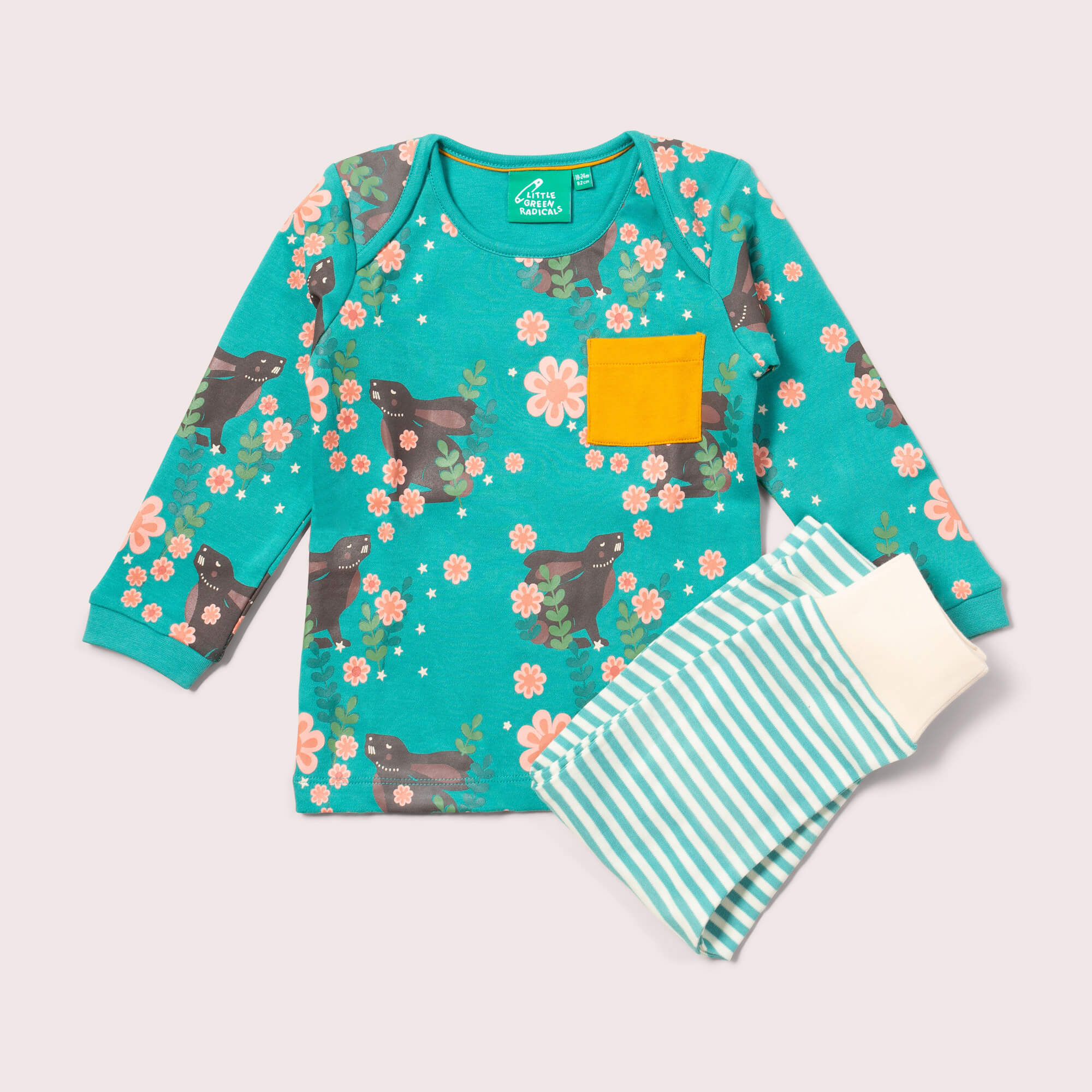Winter Rabbits Organic T-Shirt & Jogger Playset