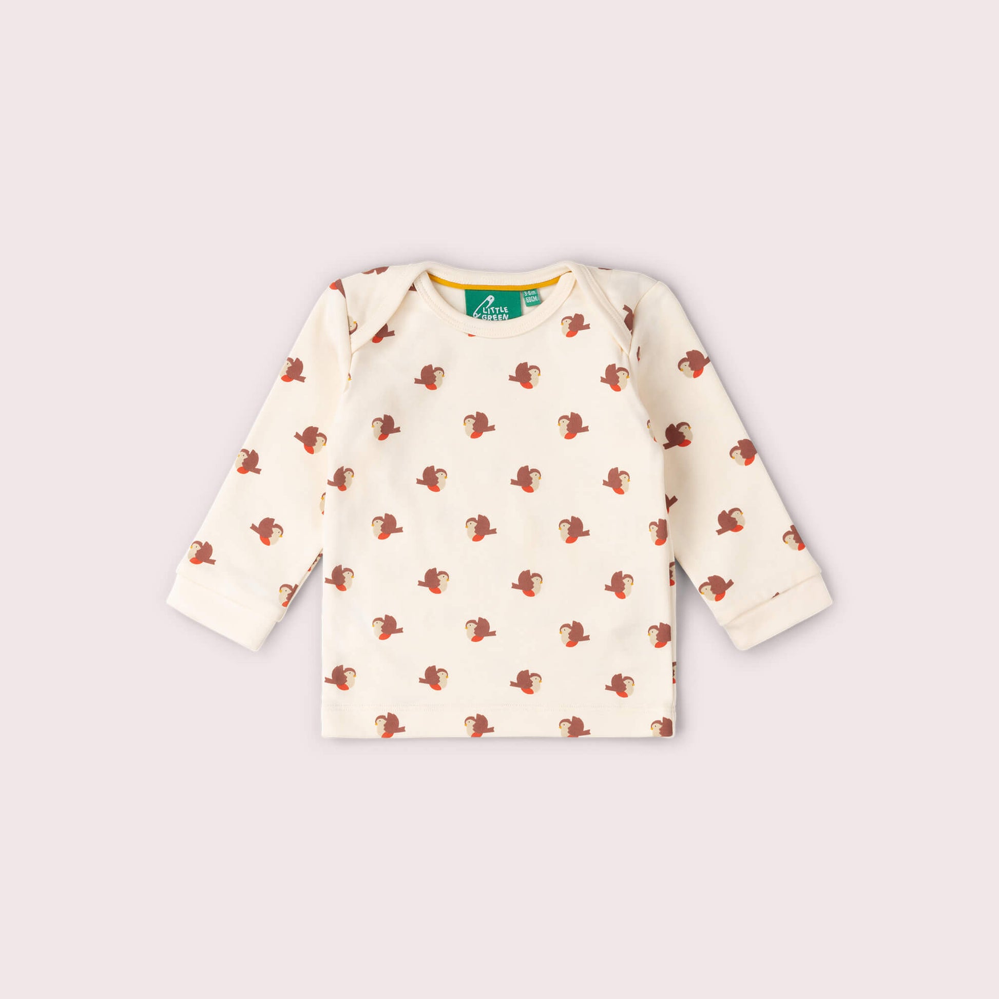 Little Robin Organic T-Shirt And Jogger Playset Cream / 4-5y
