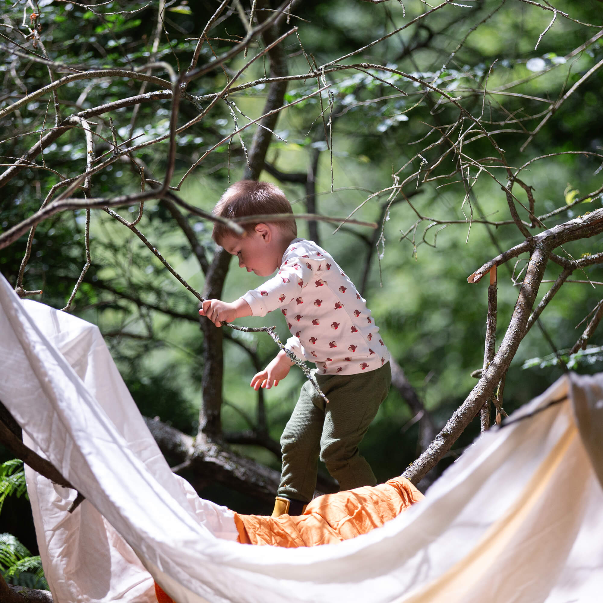 Little Robin Organic T-Shirt And Jogger Playset Cream / 4-5y