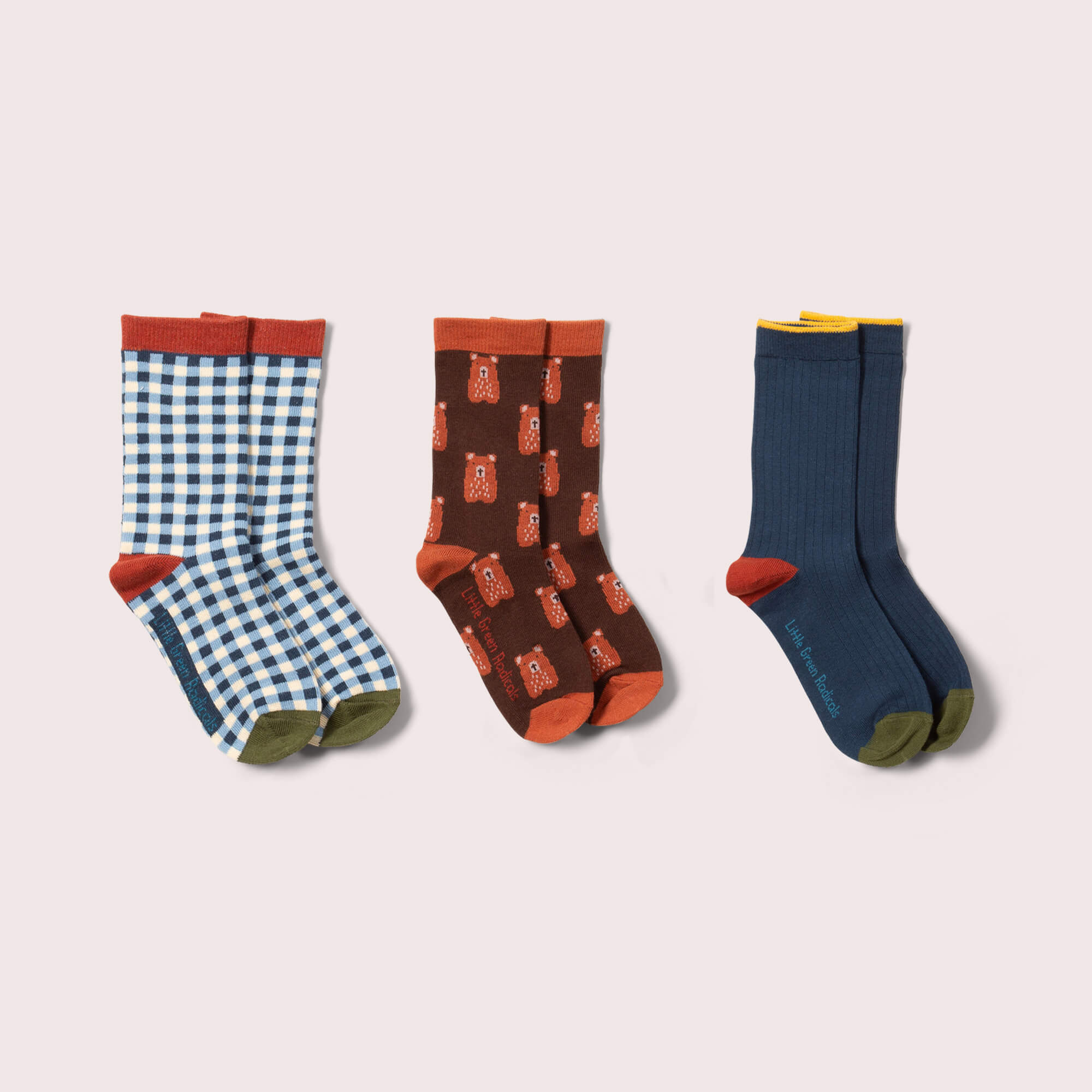 Teddy Bear Ankle Socks 3 Pack