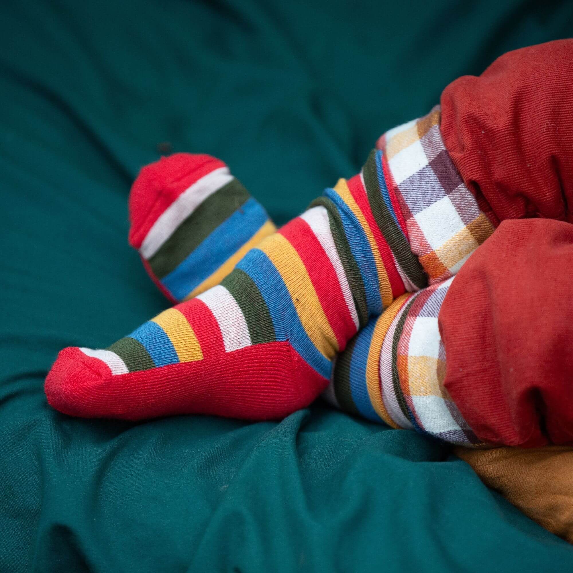 Rainbow Terry Boot Socks 2 Pack