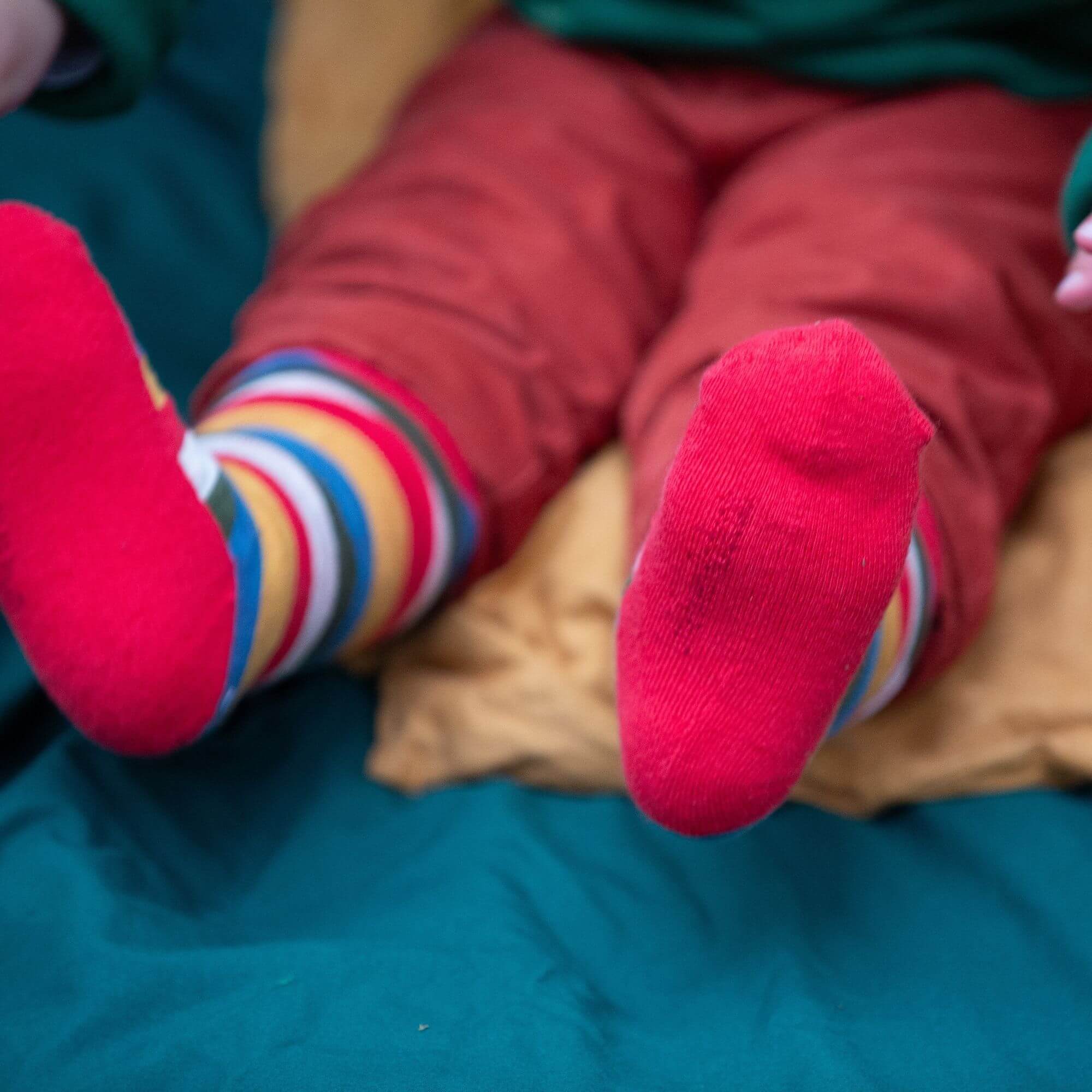 Rainbow Terry Boot Socks 2 Pack
