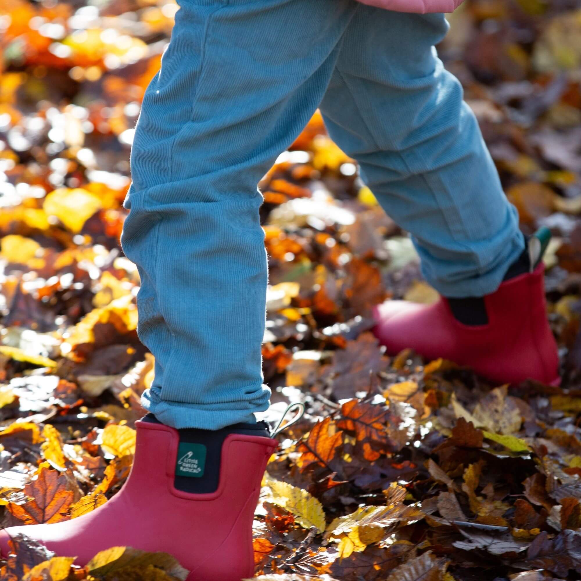Red Lined Natural Rubber Ankle Rain Boots