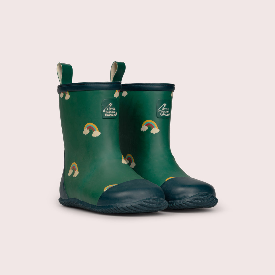 Over The Rainbow Natural Rubber Waterproof Rain Boots
