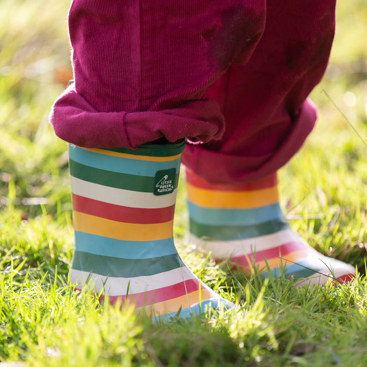 Rainbow Classic Natural Rubber Rain Boots Multi / Kids UK 13 / EU 32 / USA 1