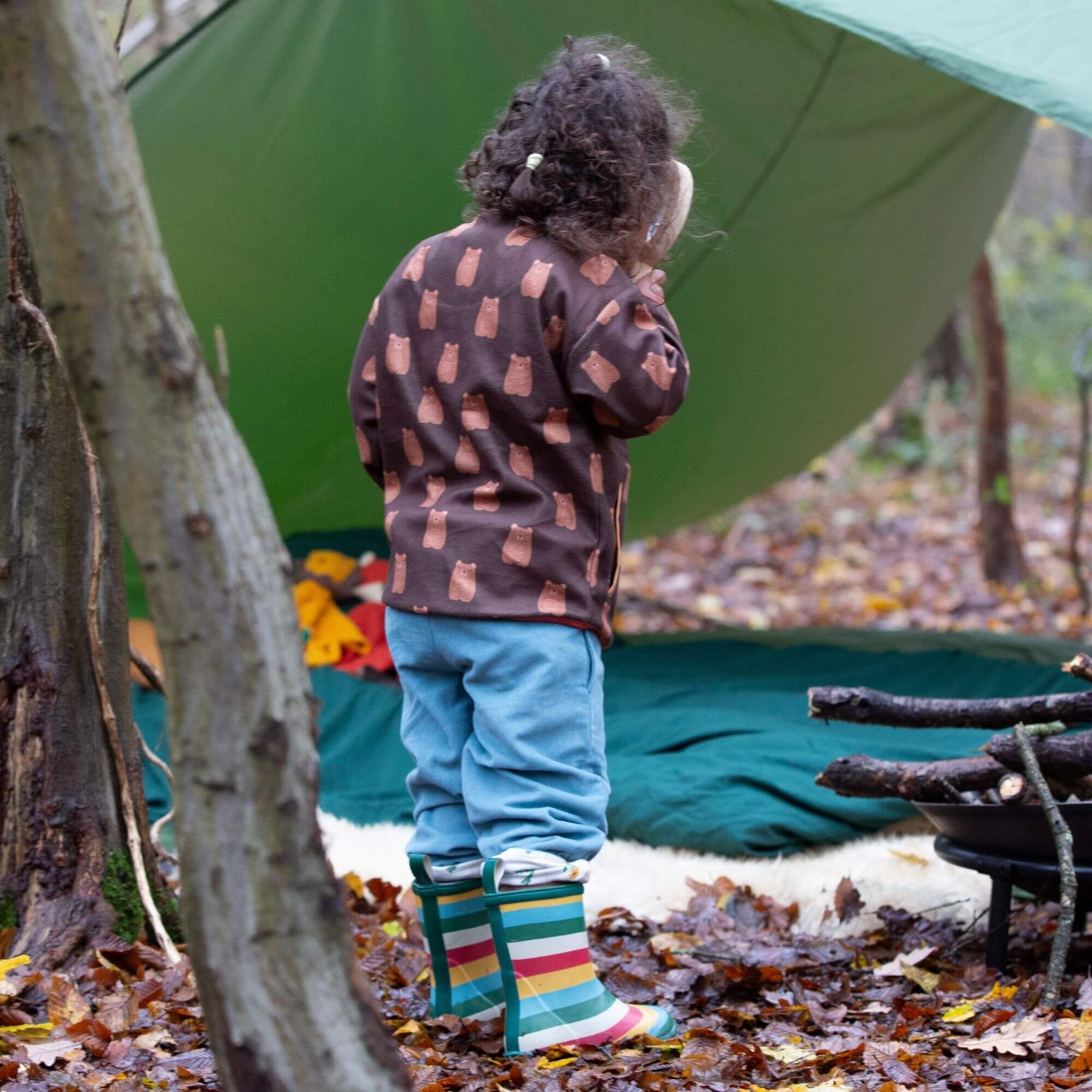 Rainbow Lined Natural Rubber Rain Boots