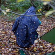 Dark Night Sherpa Hooded Organic Baby Blanket