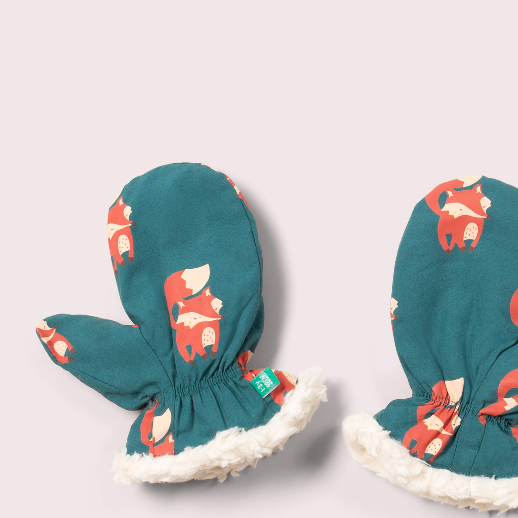 Red Foxes Sherpa Lined Mittens