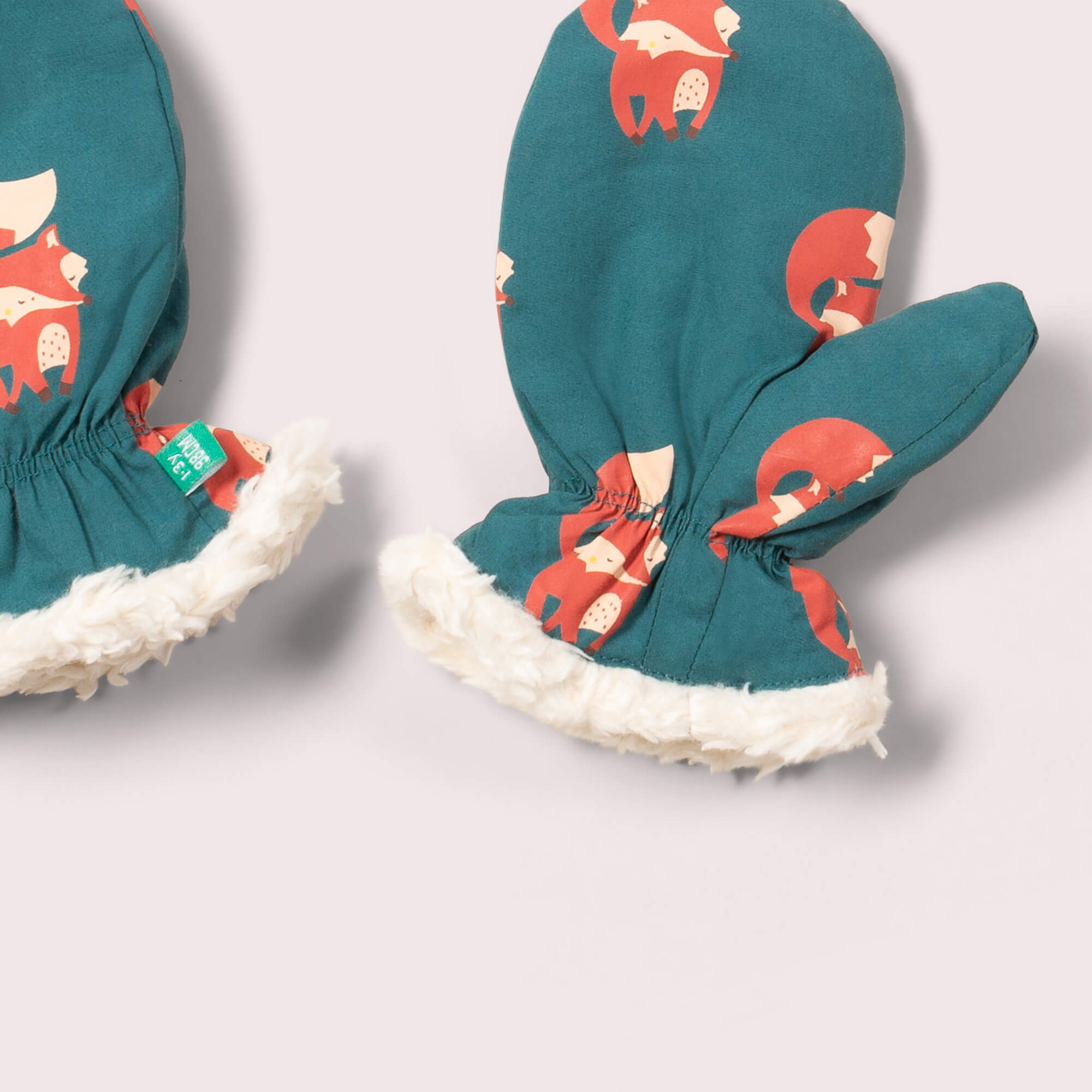 Red Foxes Sherpa Lined Mittens