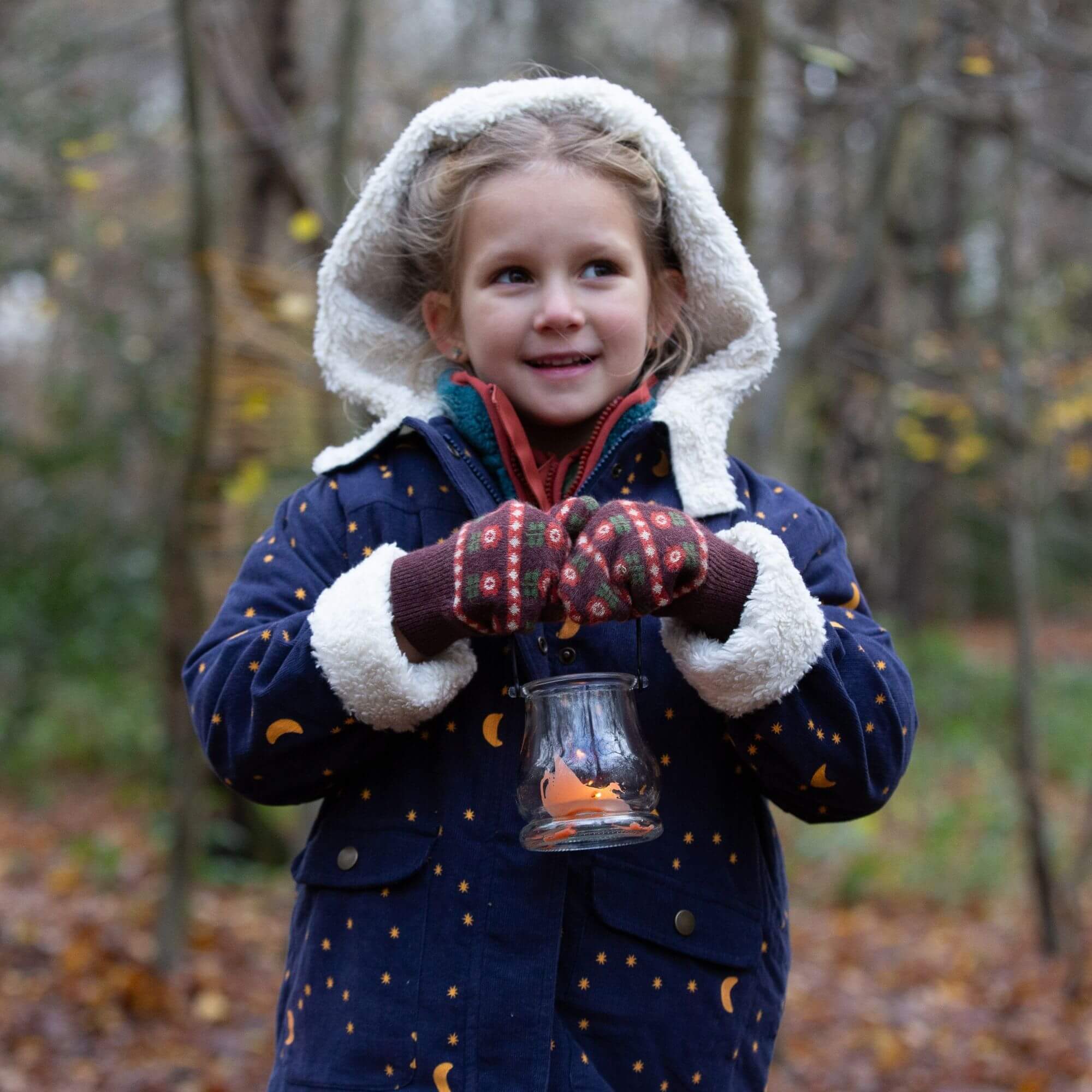 Collecting Flowers Knitted Mittens