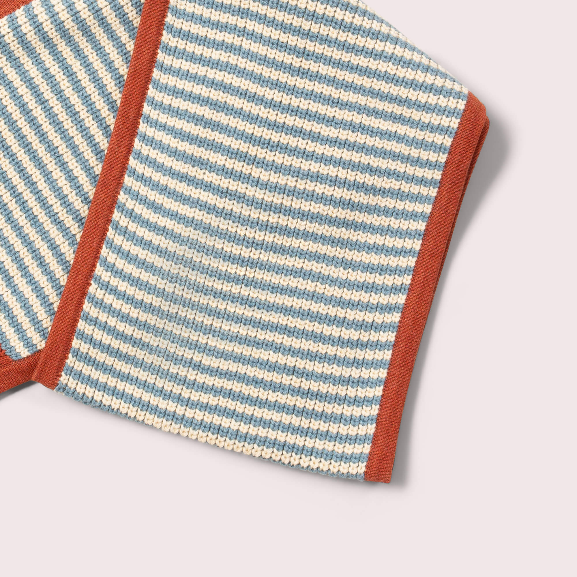 Blue Striped Knitted Scarf