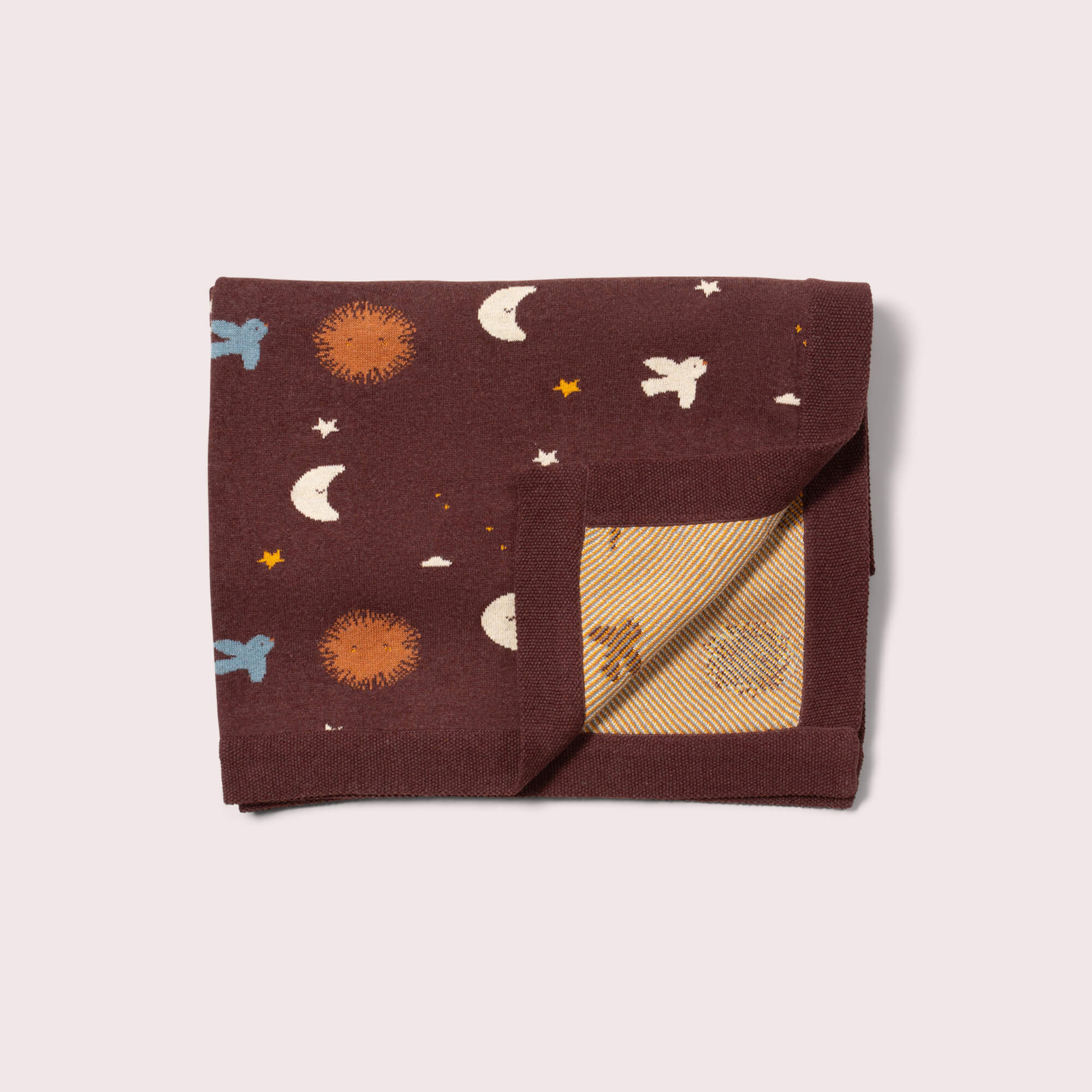 Flying Birds Knitted Organic Baby Blanket