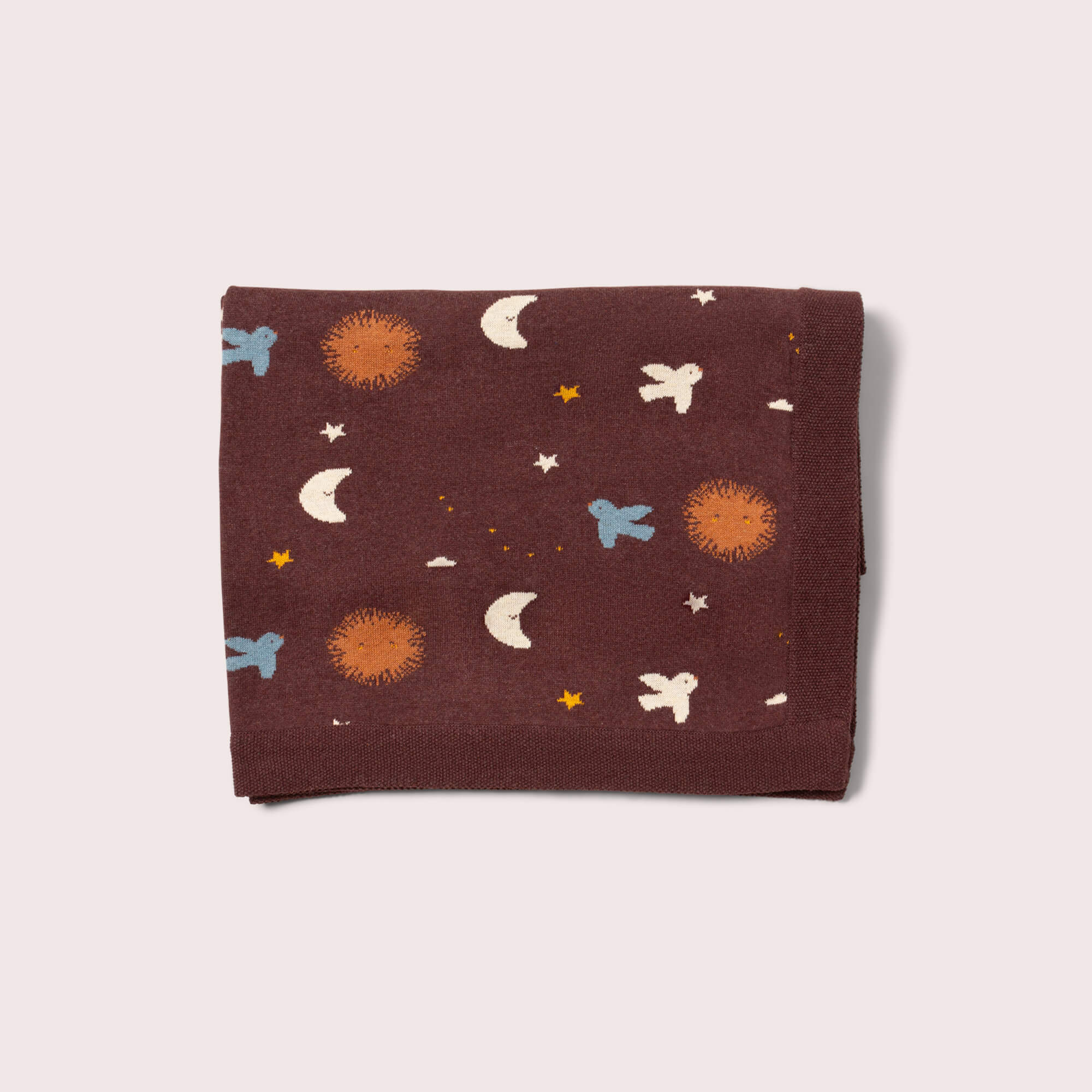 Flying Birds Knitted Organic Baby Blanket