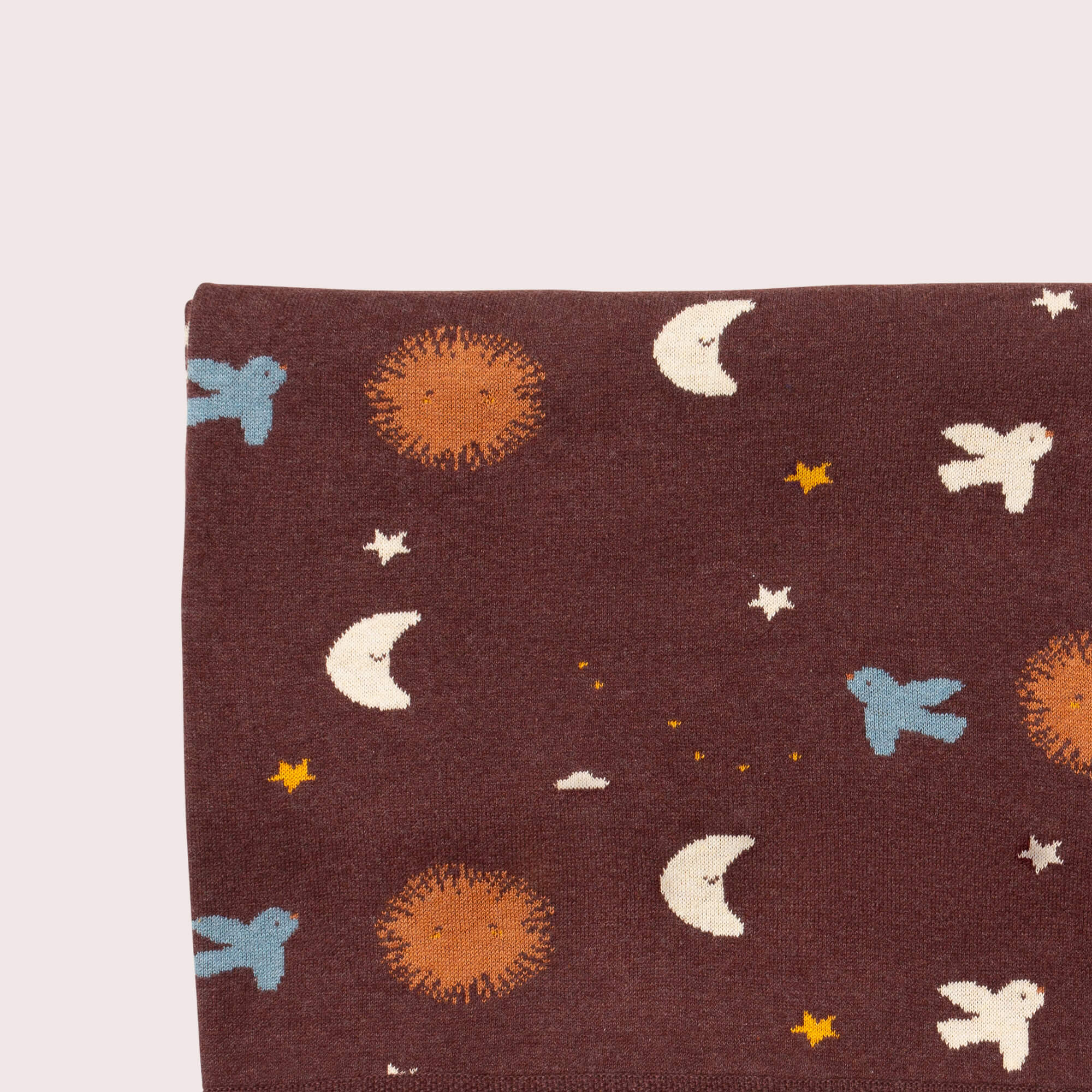 Flying Birds Knitted Organic Baby Blanket